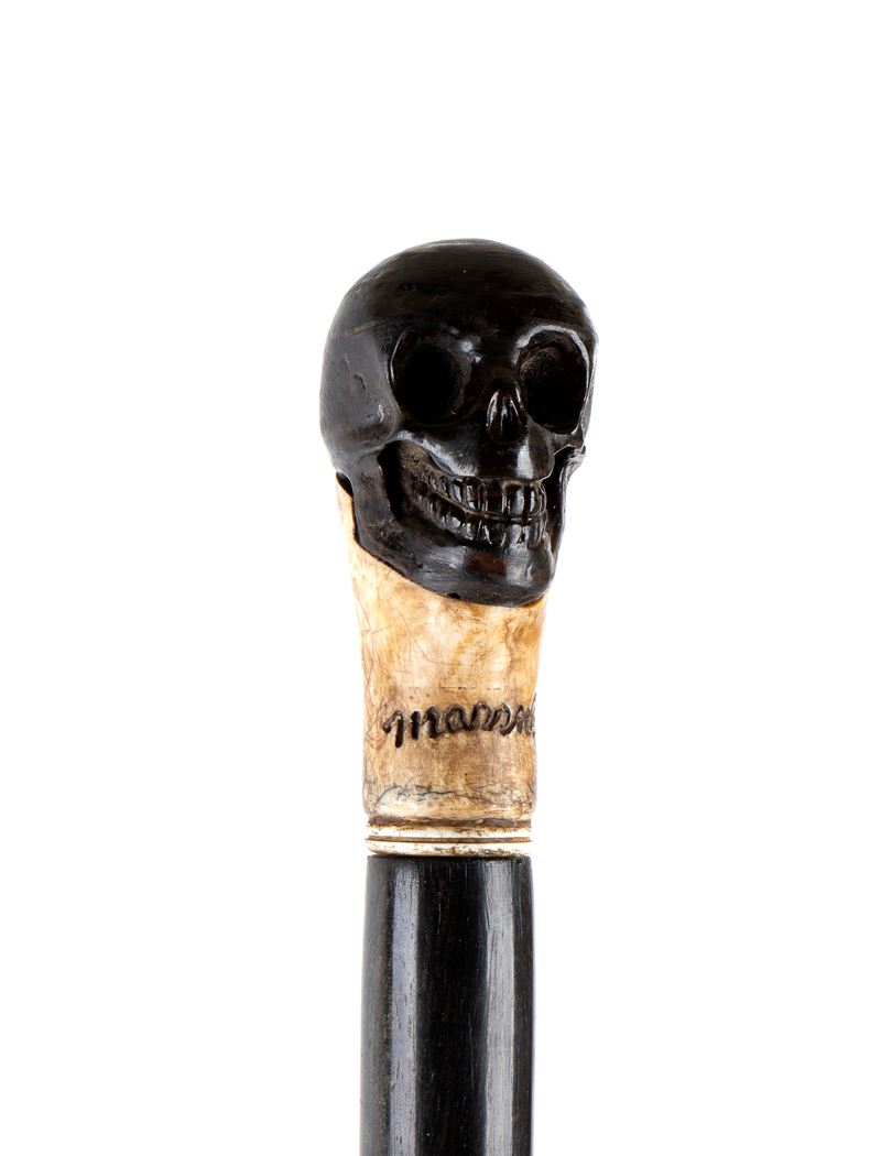 Bastone da passeggio con manico in avorio