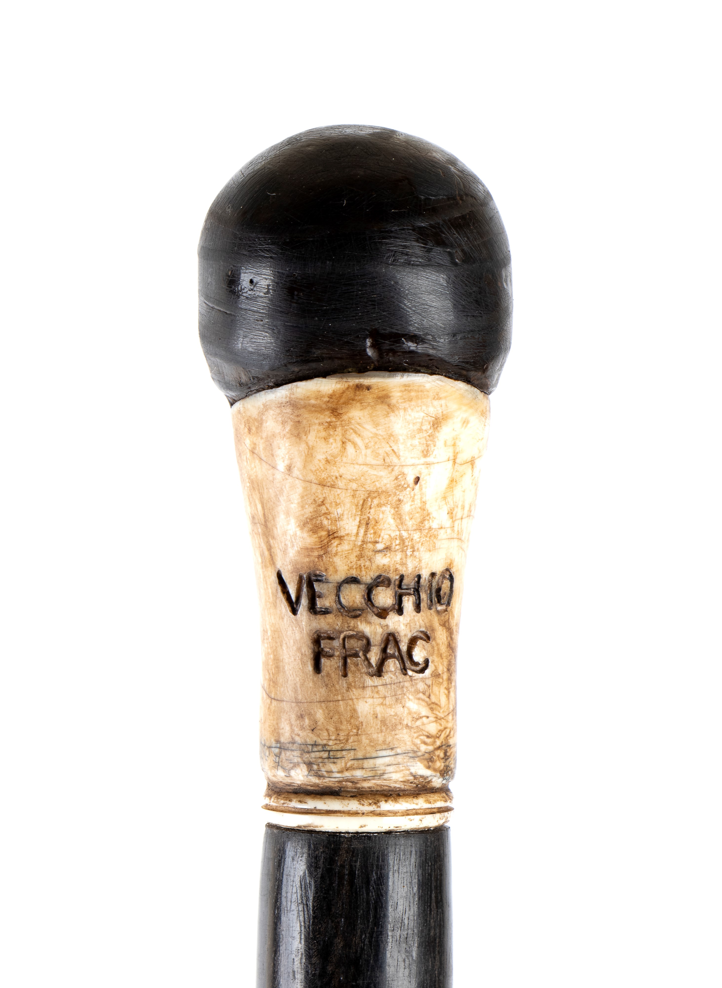 Bastone da passeggio con manico in avorio