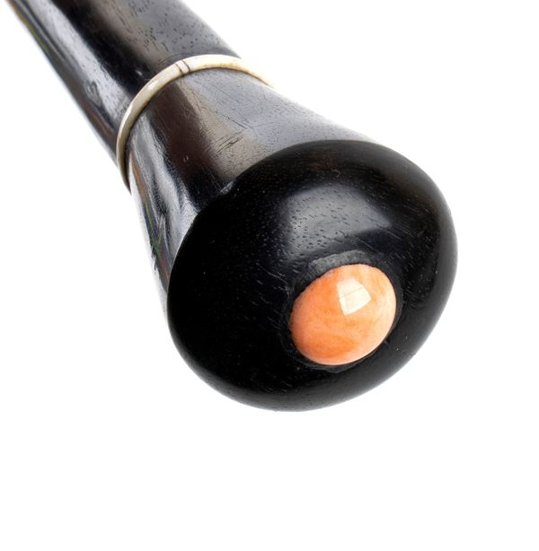 Bastone da passeggio con inserti in avorio