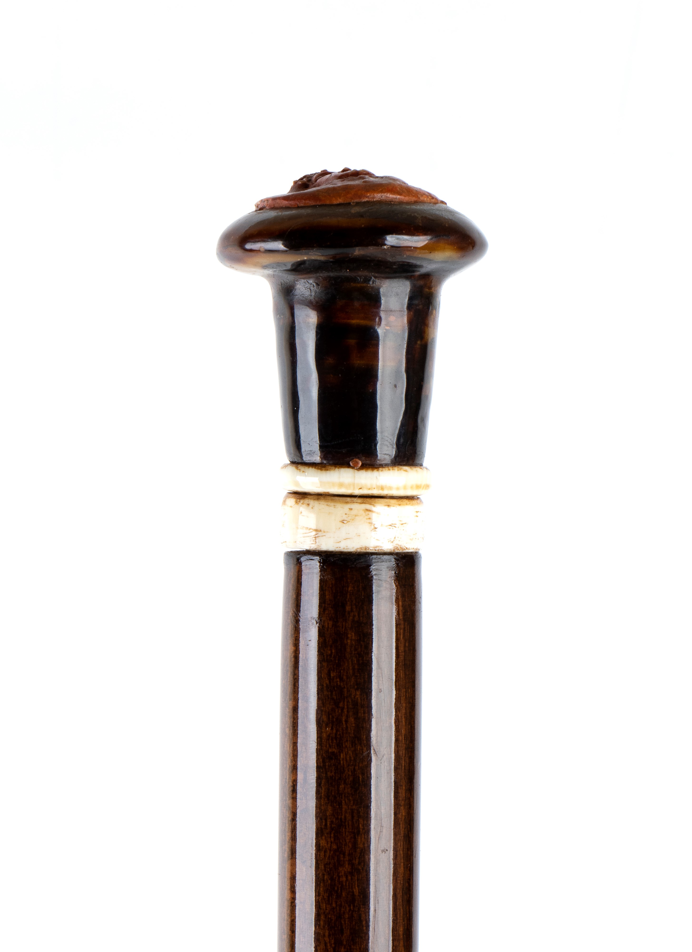 Bastone da passeggio con inserti in avorio