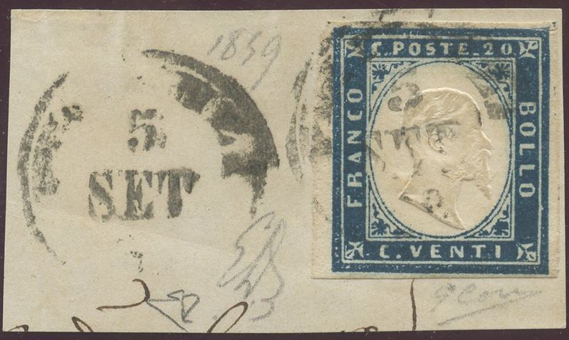 Parma/ Gov. Provvisorio, Sardegna Usato a Piacenza il 05.09.1859