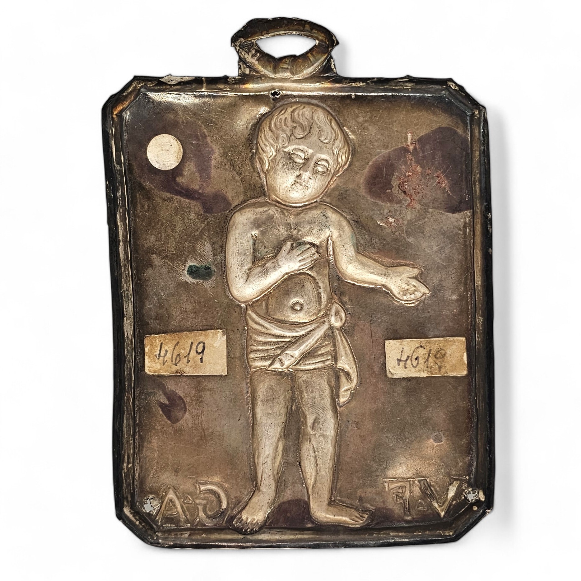 Ex-voto italiano in argento, 833/1000, Napoli (1832–1835/1872)