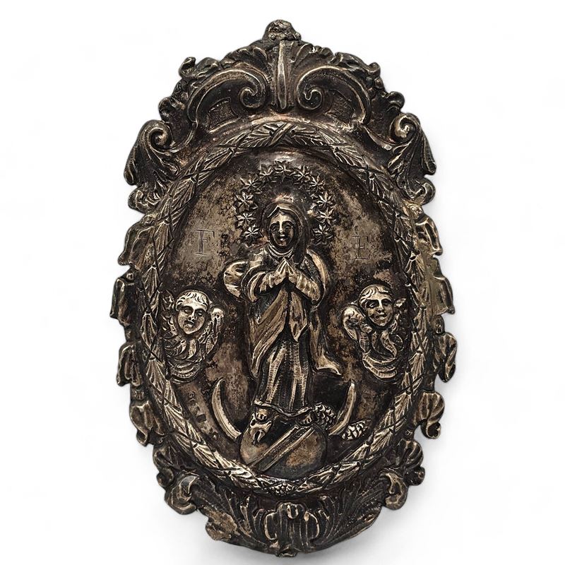 Manifattura napoletana (1832-1872), Ex-voto in argento 833/1000 con Assunzione della Vergine