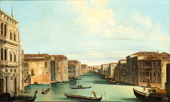 Giuseppe Bernardino Bison - View of the Canal Grande towards Rialto