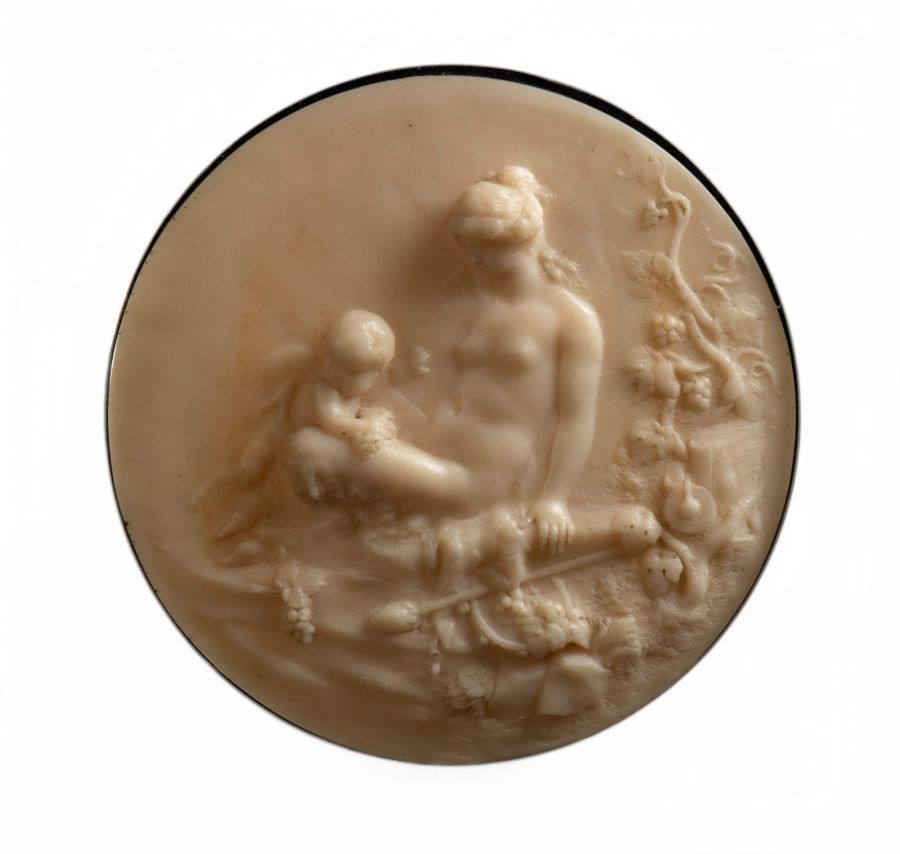 Coppia di tondi italiani in alabastro, Luigi XVI