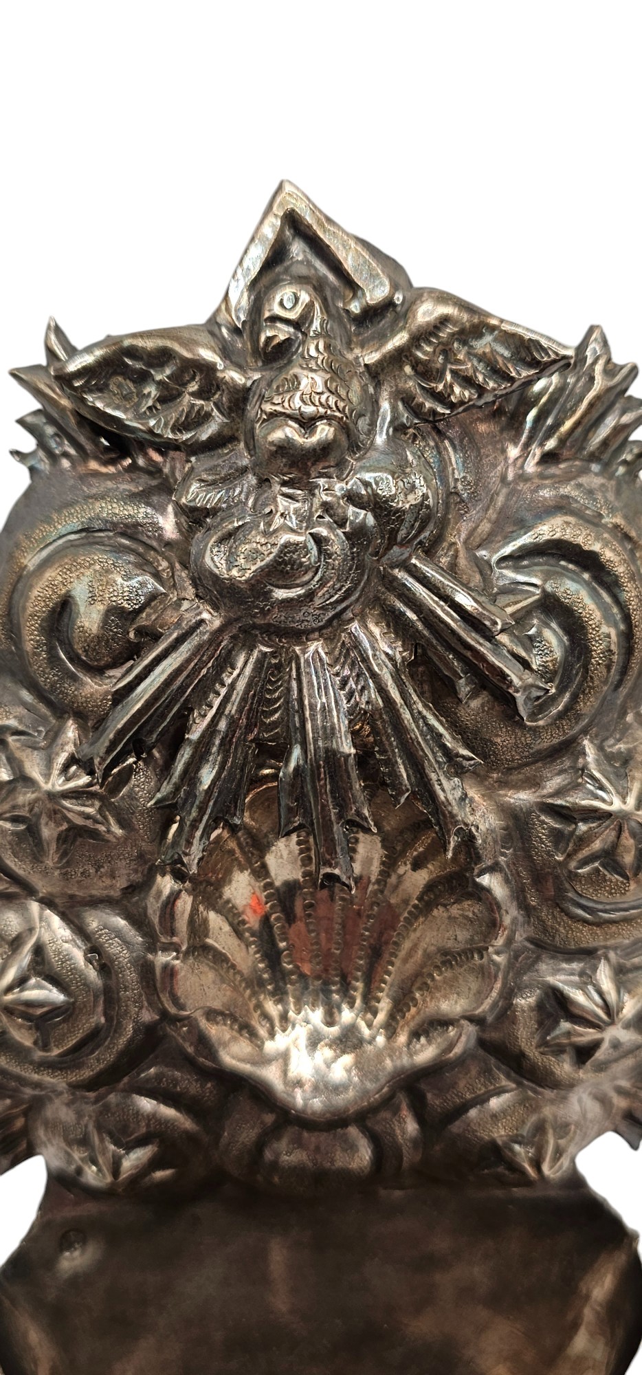 Acquasantiera italiana, argento 800/1000, fine XIX secolo