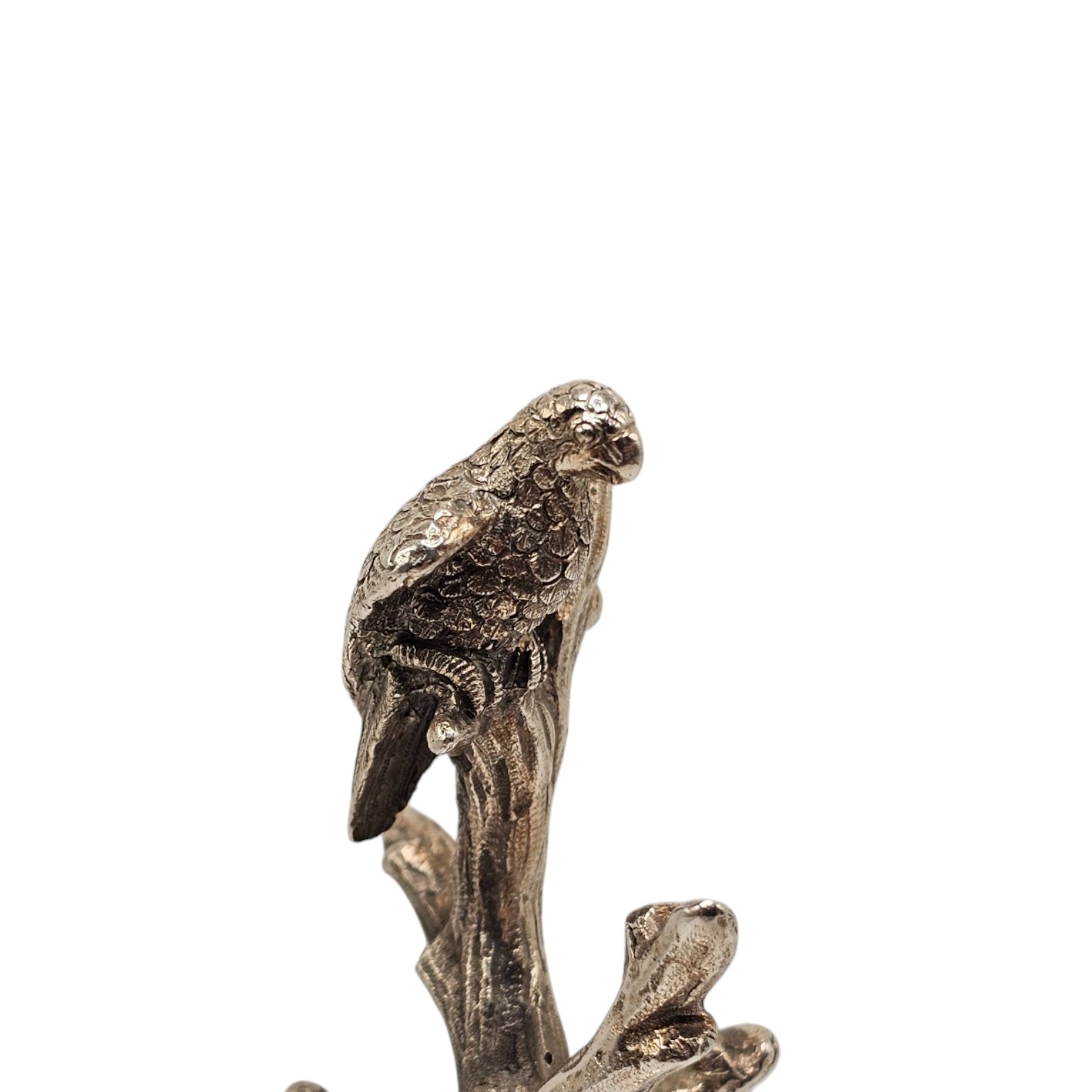 Casolla Giovanni - Scultura in argento a forma di albero con falco all’apice