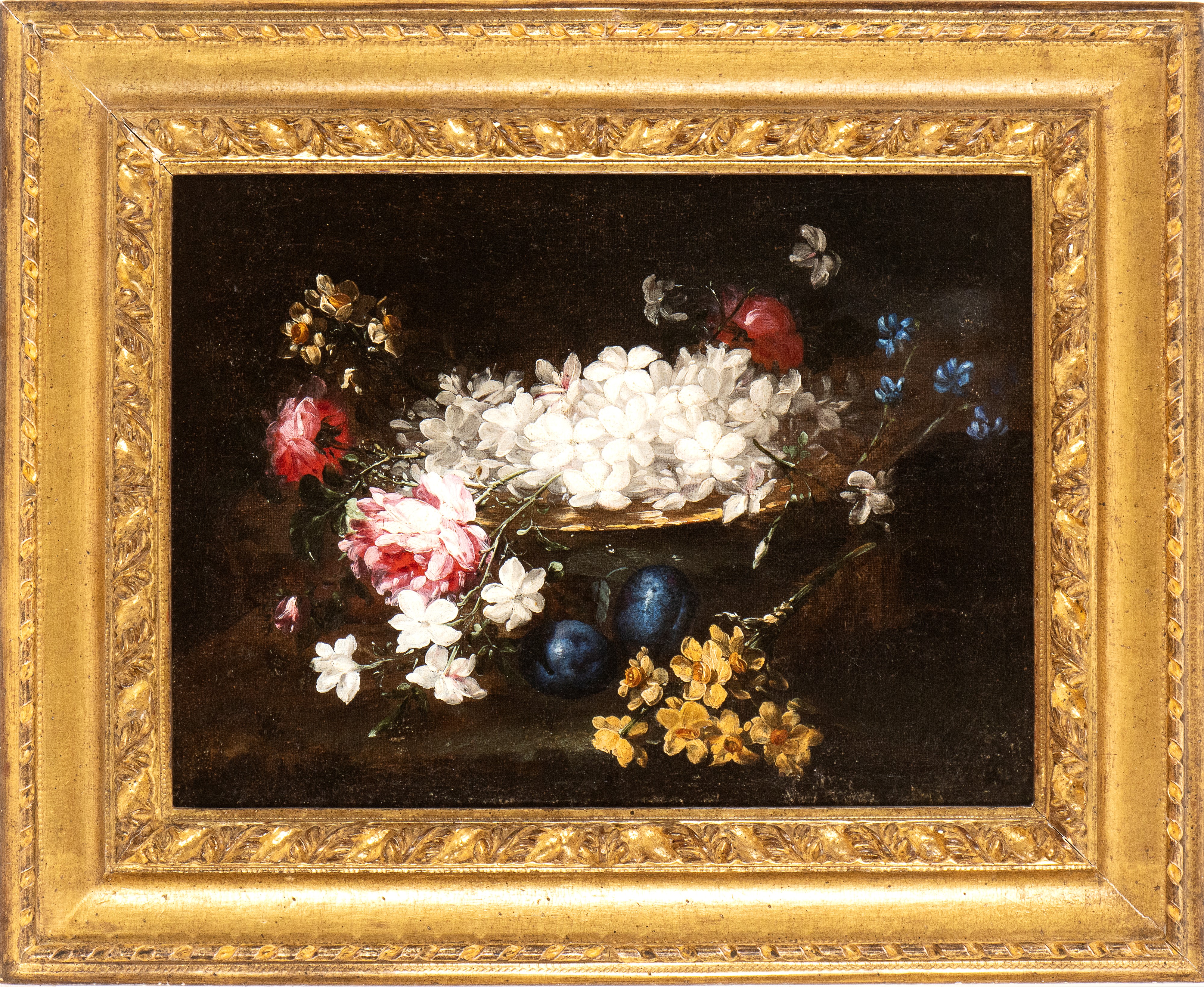 Giuseppe Volò Vincenzino - Natura Morta di Fiori su un Vassoio