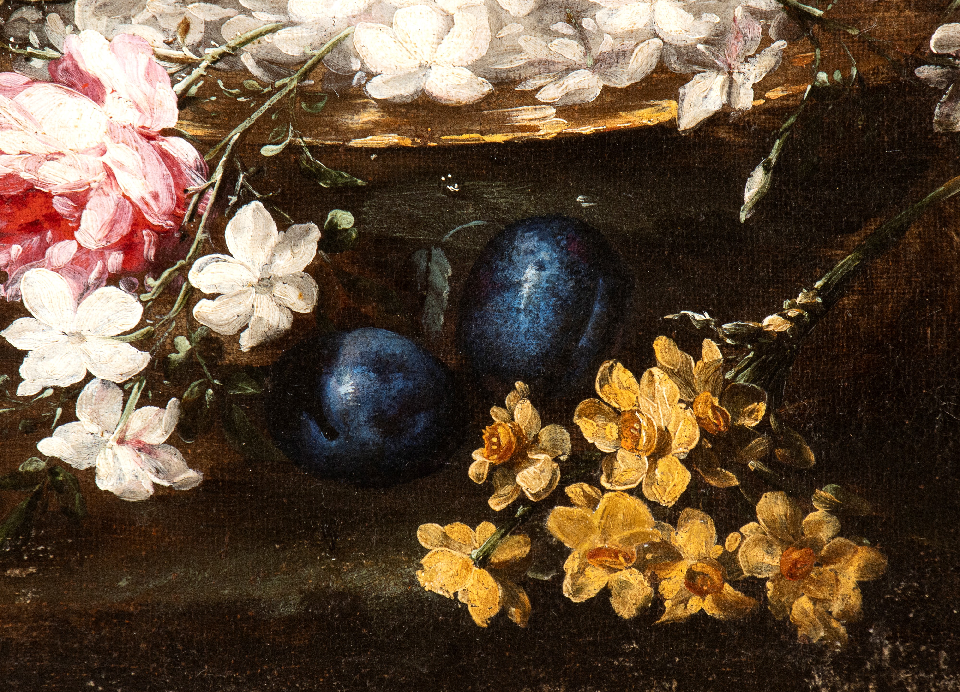 Giuseppe Volò Vincenzino - Natura Morta di Fiori su un Vassoio