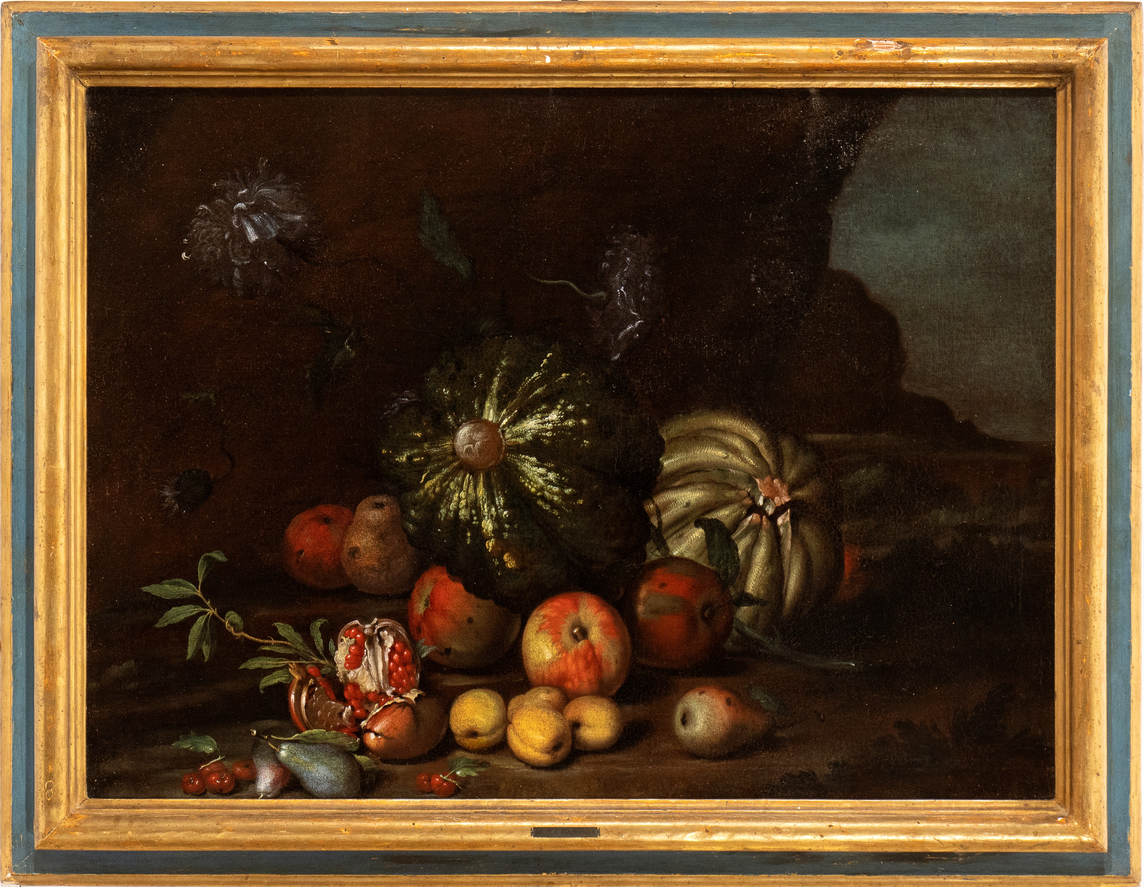 Artista Toscano, Seconda Metà XVII Secolo - A) Natura Morta di Zucche, Melagrani, Mele e Pere; B)...