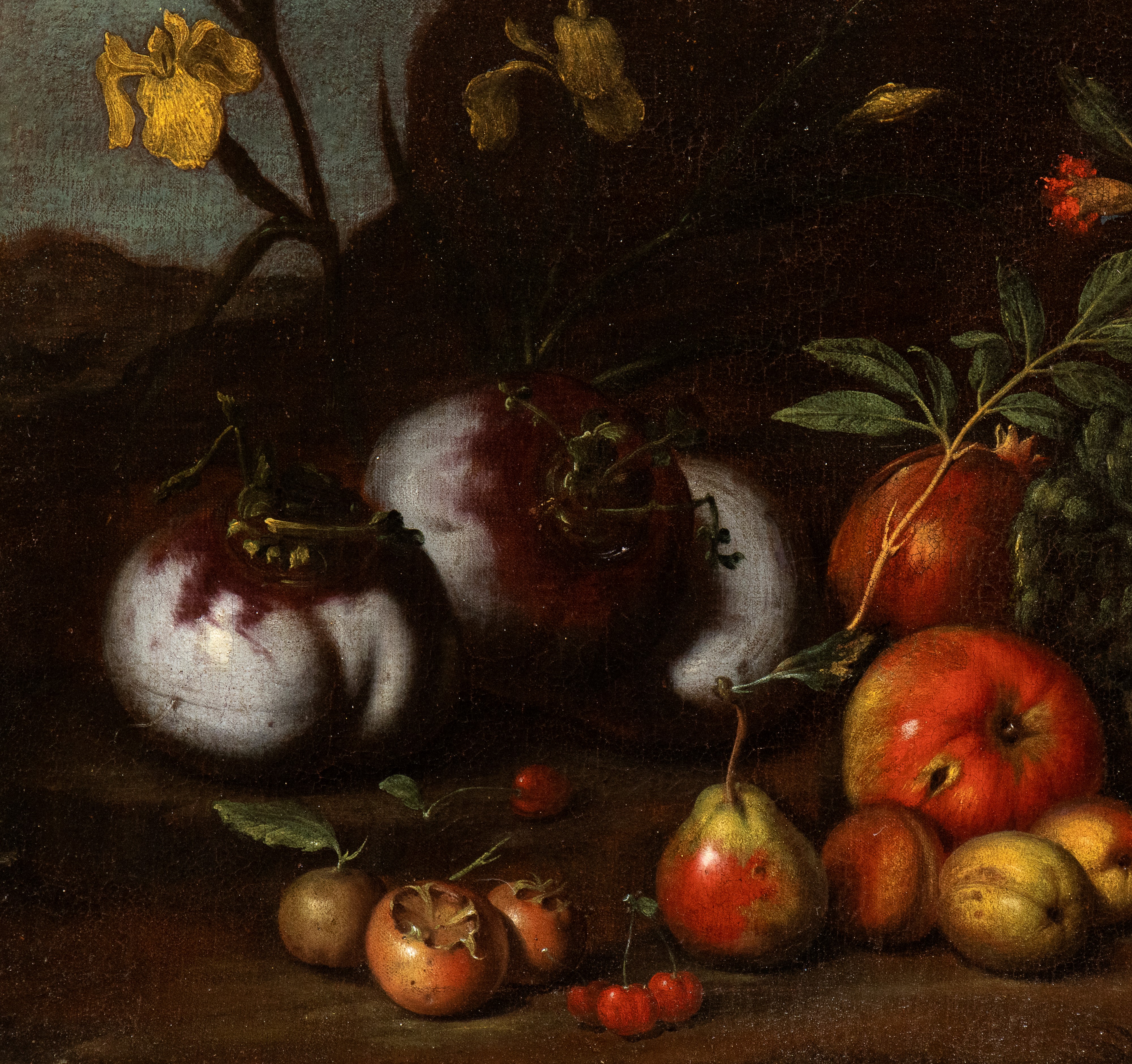 Artista Toscano, Seconda Metà XVII Secolo - A) Natura Morta di Zucche, Melagrani, Mele e Pere; B)...