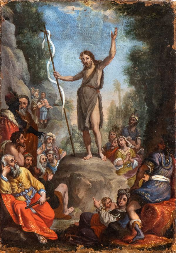 Artista olandese, prima met&#224; XVII secolo - The Preaching of John the Baptist