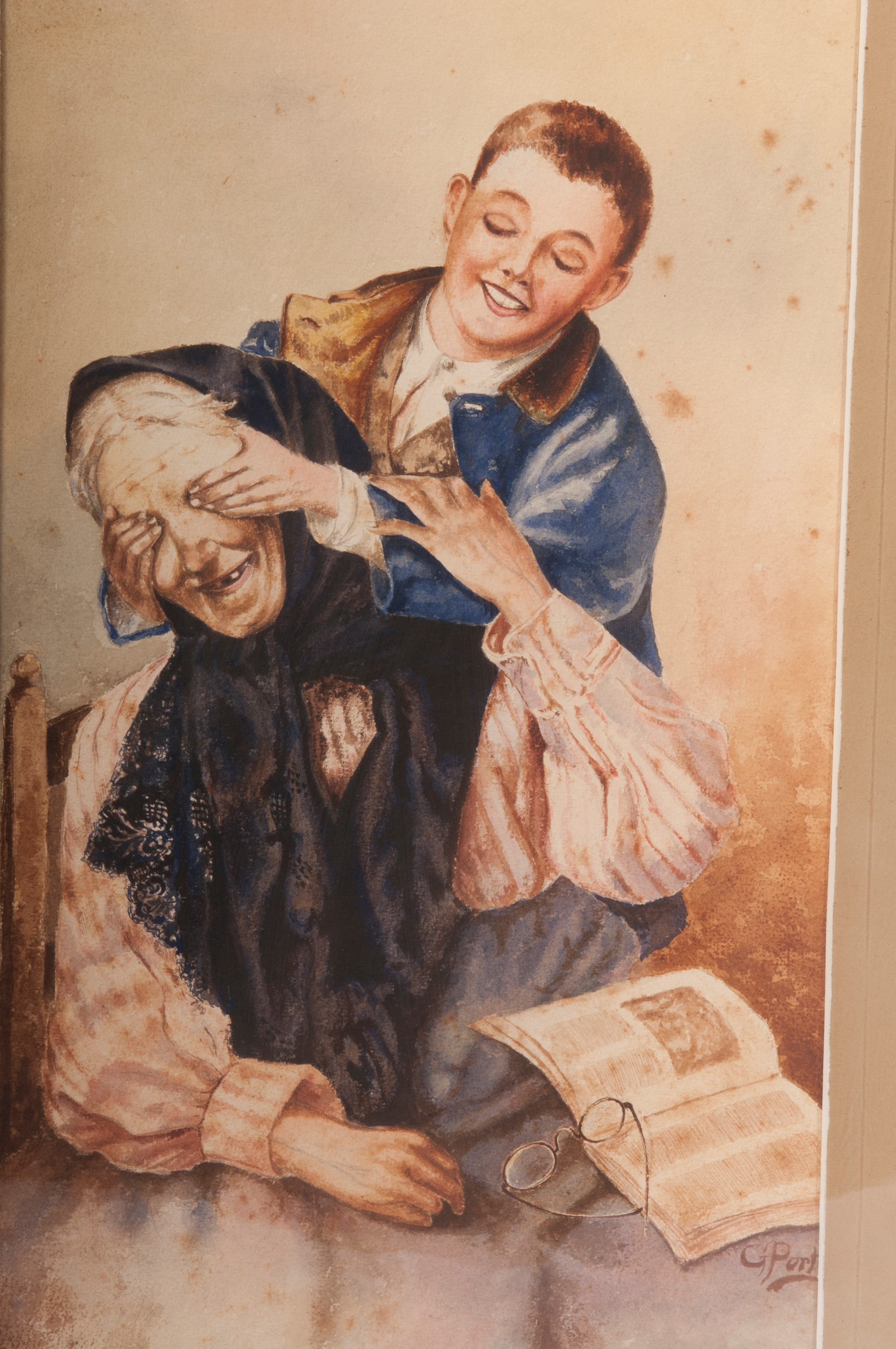 Coppia di acquarelli su carta