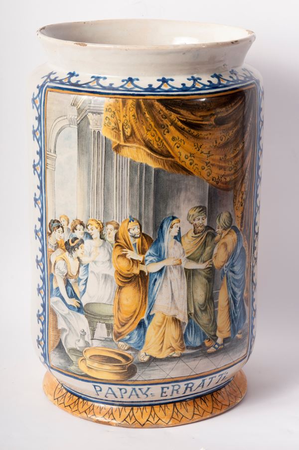 Vaso da farmacia in ceramica