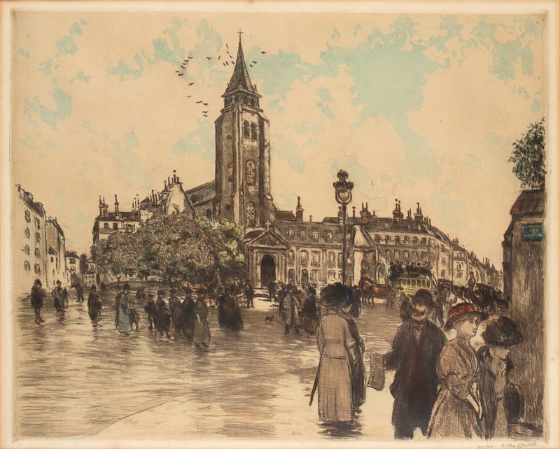 Jean-françois Raffaelli - Place Saint-germain-des-prés