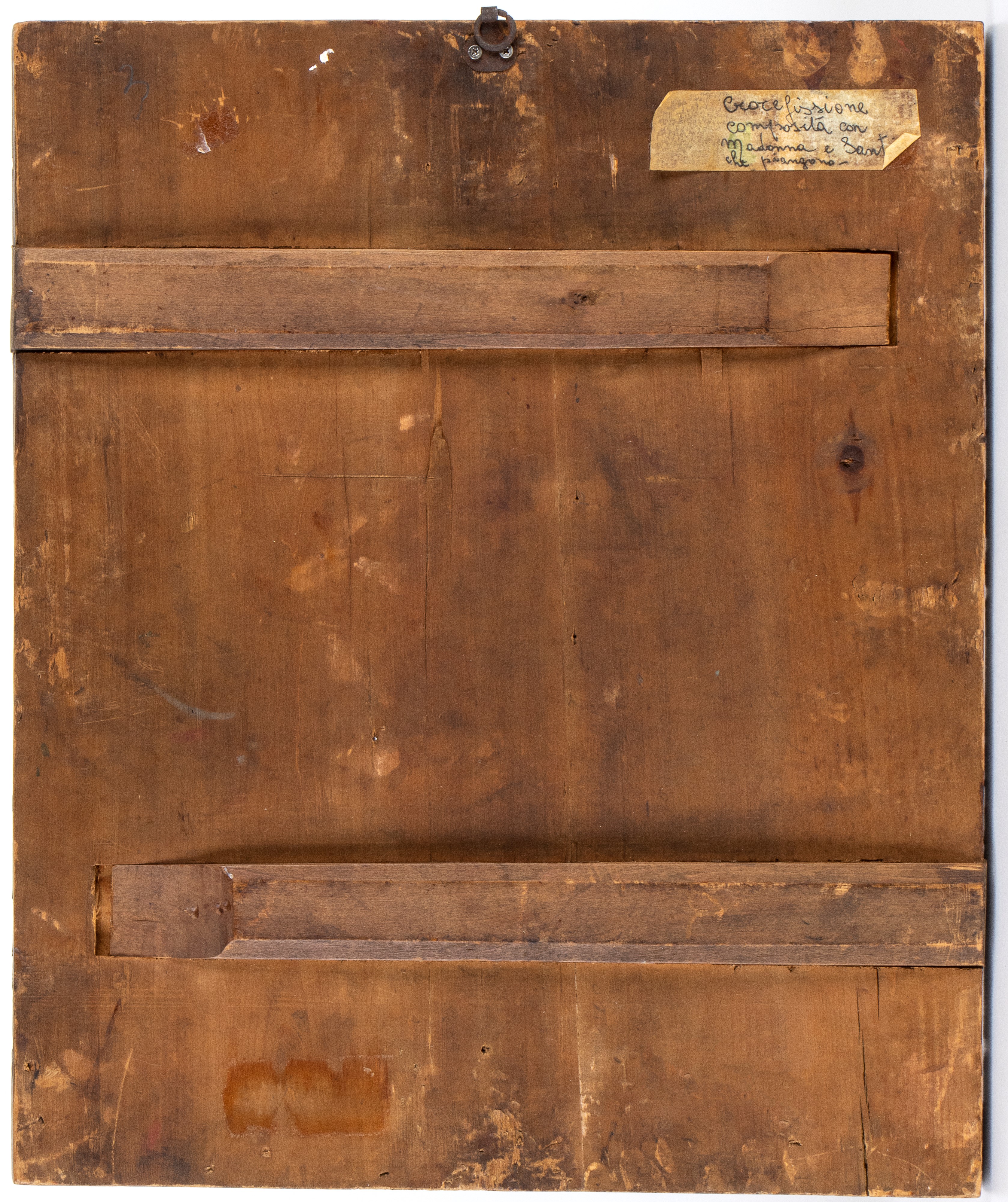 Icona russa Stauroteca con croce in bronzo e smalti