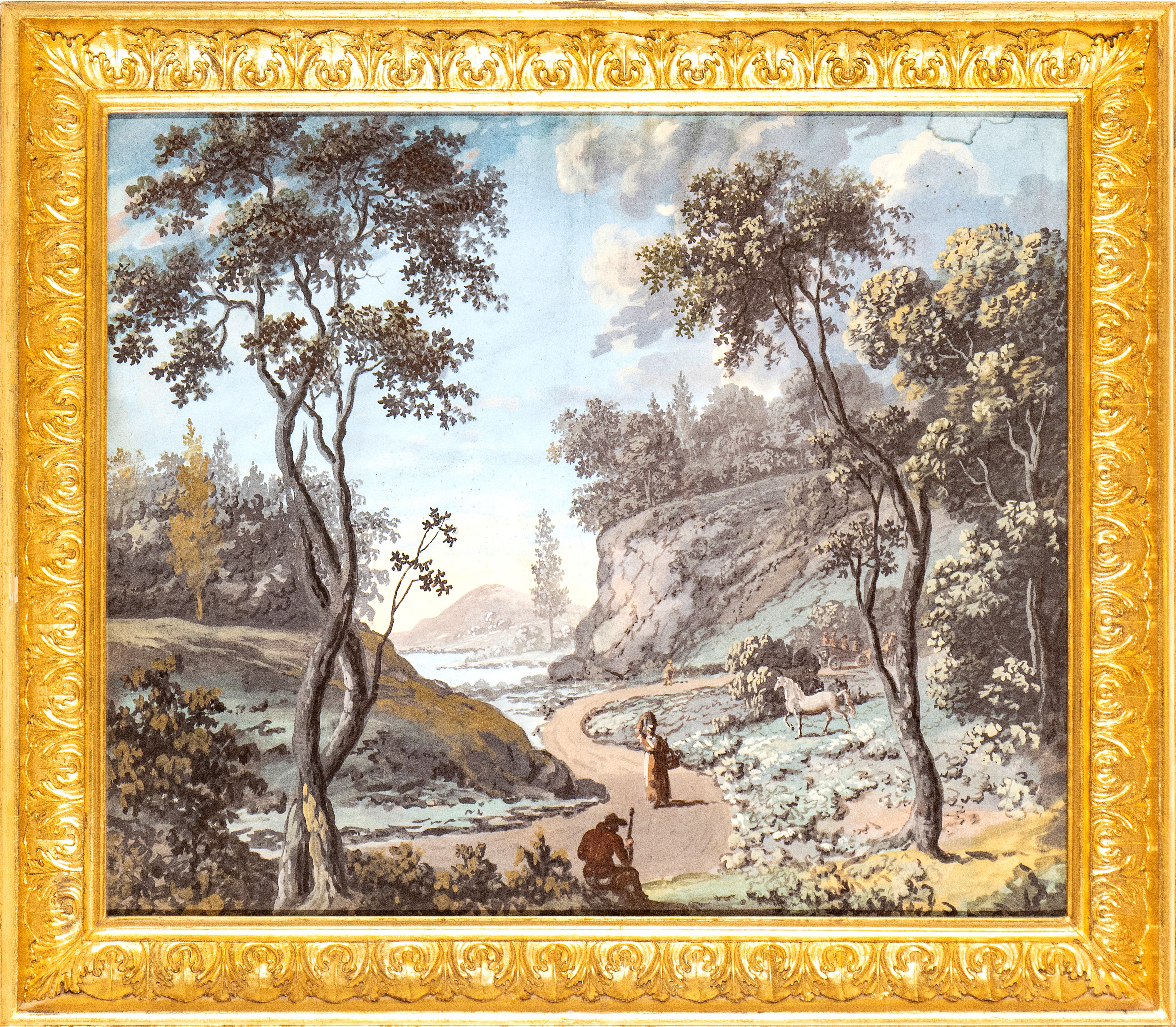 Giuseppe Bernardino Bison - A) Paesaggio con Due Cavalieri, Armenti ed Edifici; B) Paesaggio Fluv...