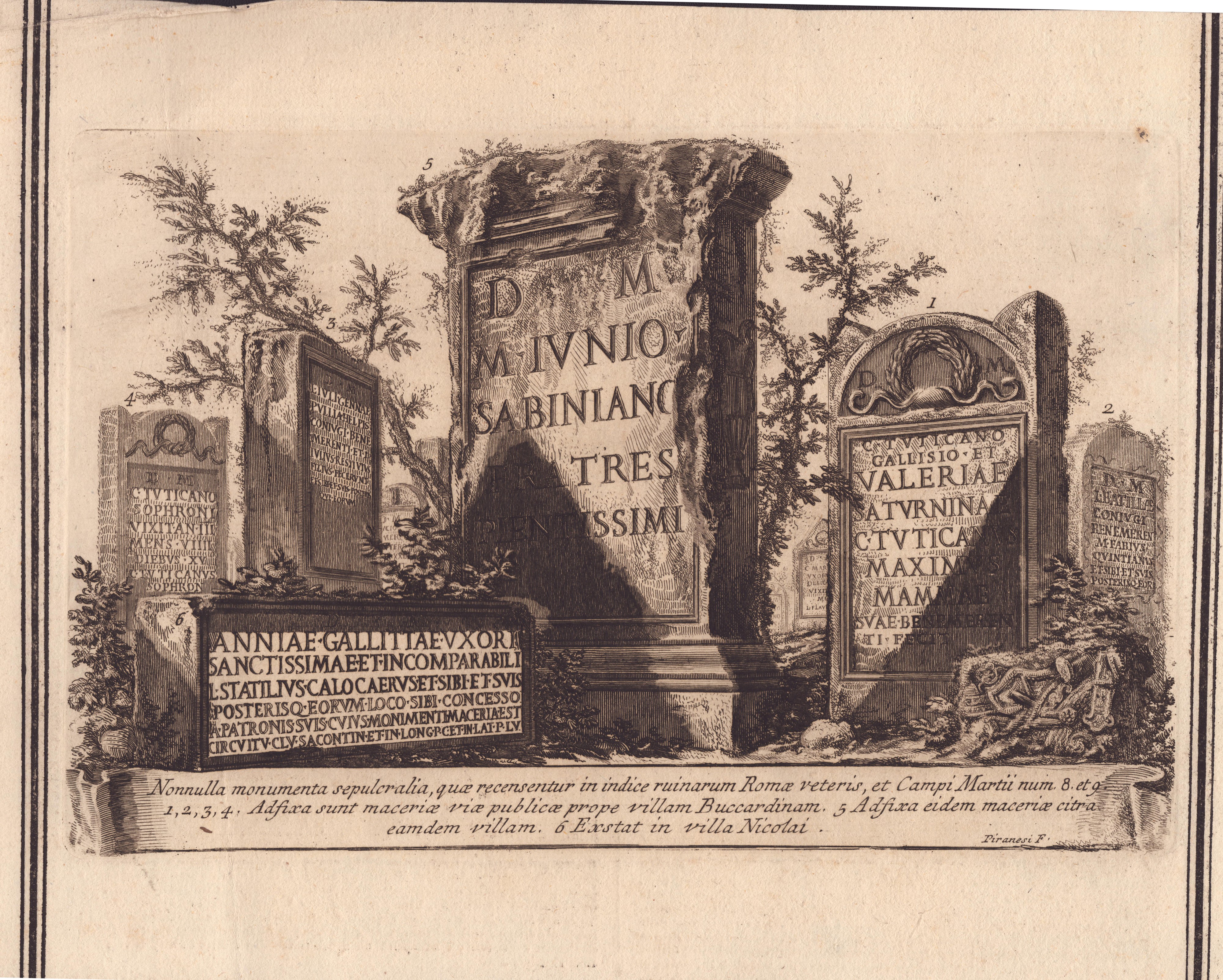 Giovanni Battista Piranesi - Labrum Aegyptiacum Porphyreticum... | Nonnulla Monumenta Sepulcralia...
