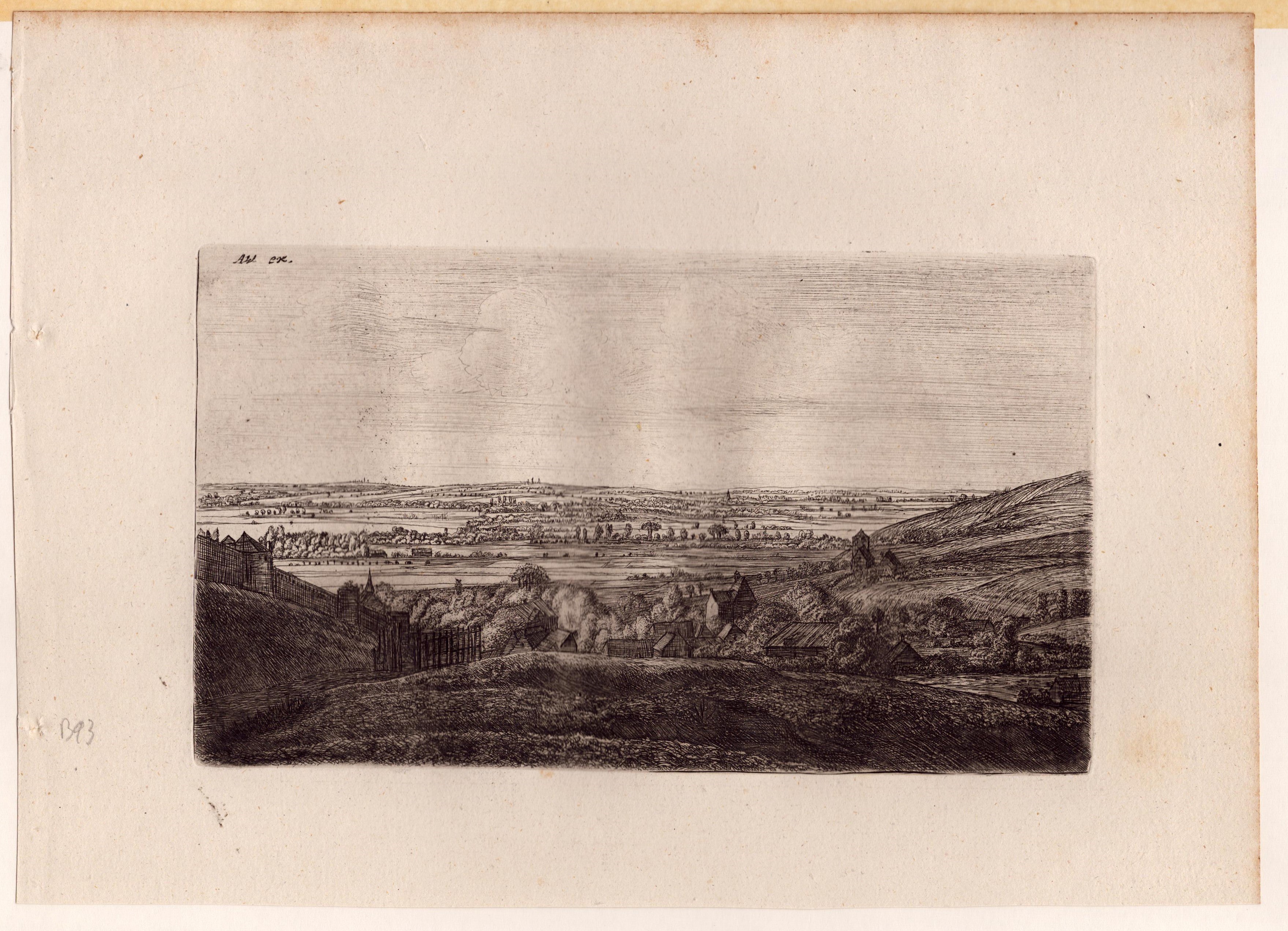 Jan Ruijscher - Un piccolo villaggio visto da una collina e Paesaggio al chiaro di luna con caset...