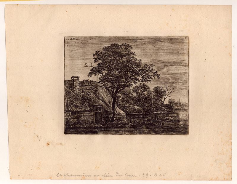 Jan Ruijscher - Paesaggio al Chiaro di Luna con Casetta