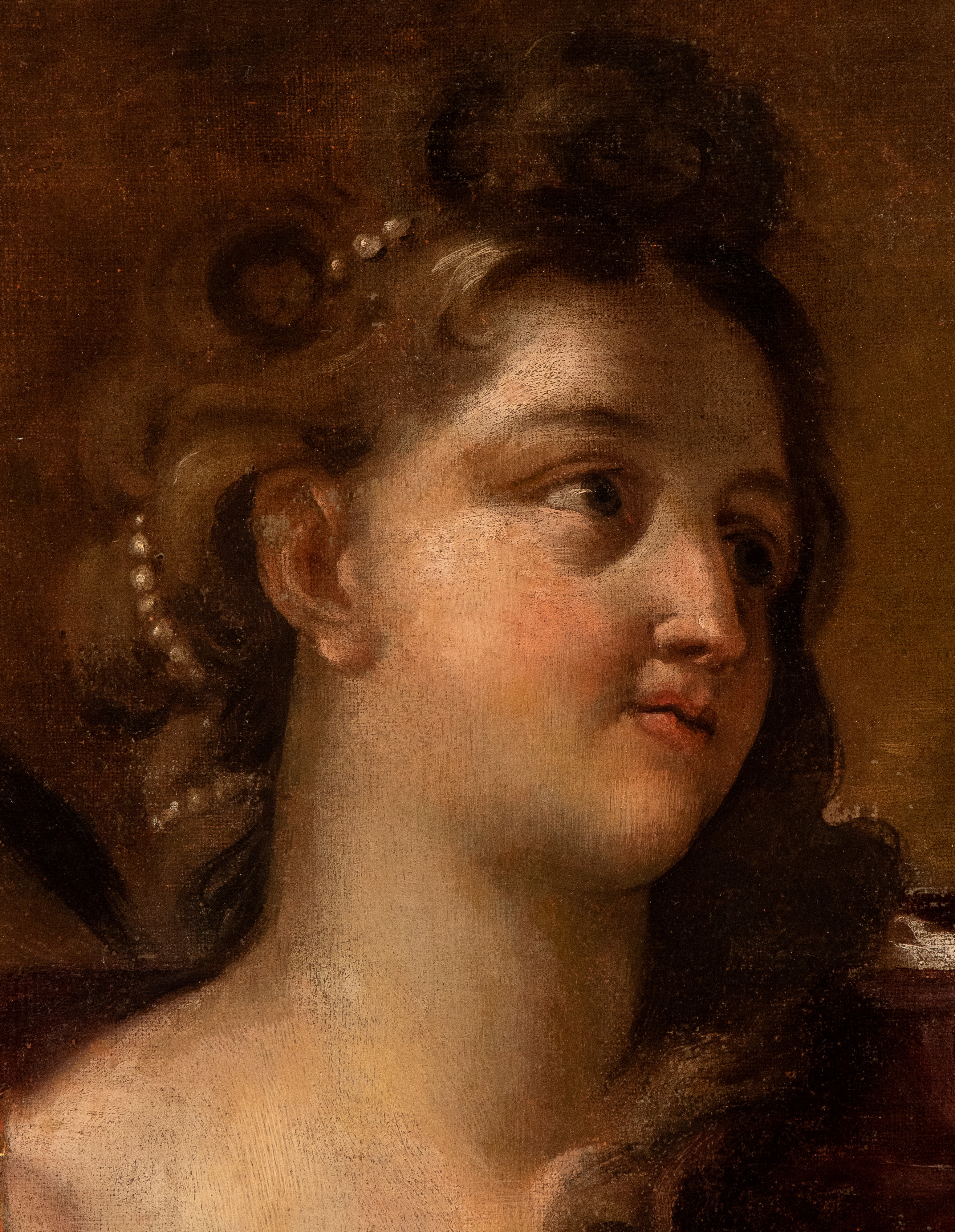 Artista Attivo a Roma, Fine XVII - Inizio XVIII Secolo - Cleopatra Scioglie L'orecchino di Perla ...