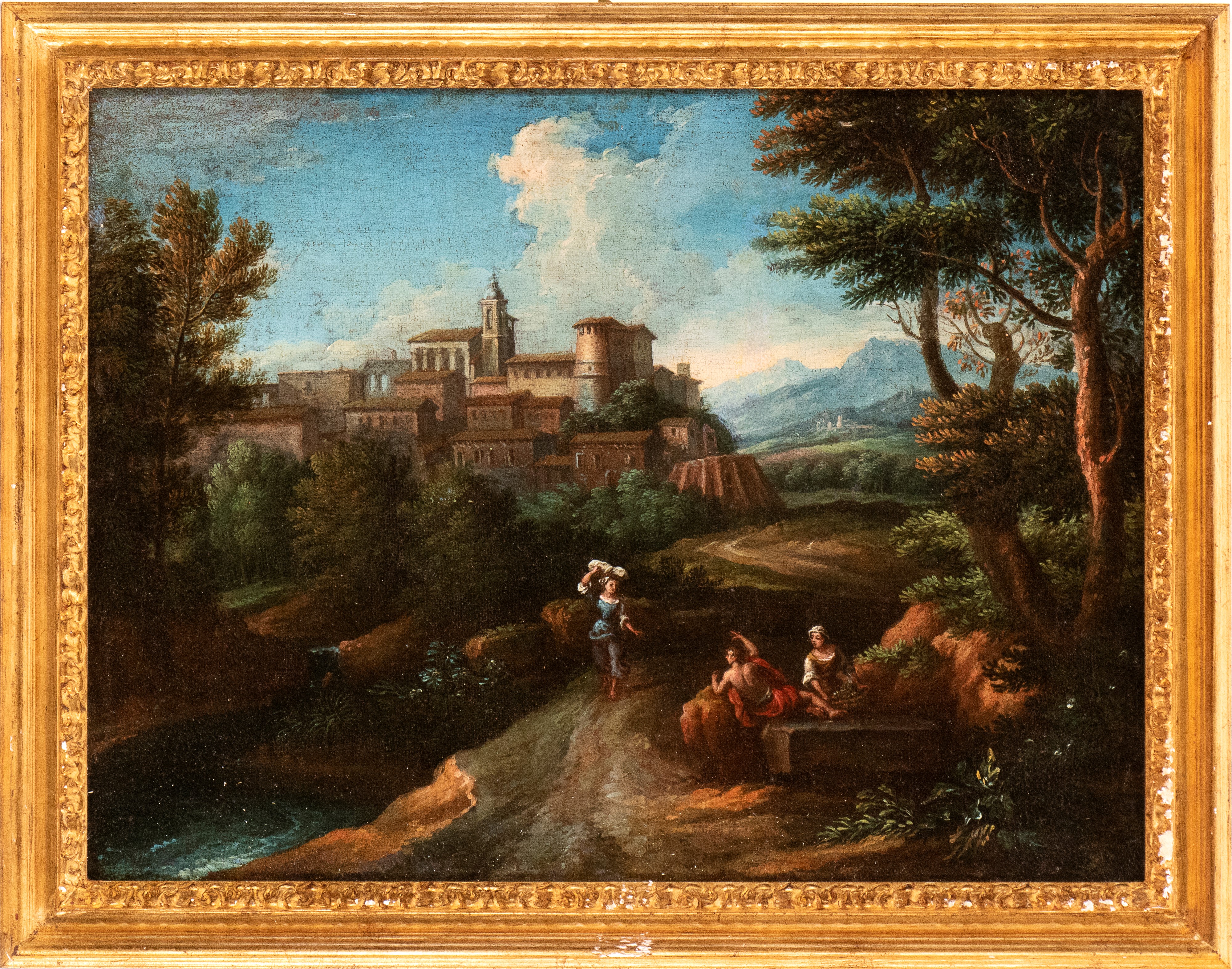 Paesaggio con figure e Grottaferrata sullo sfondo