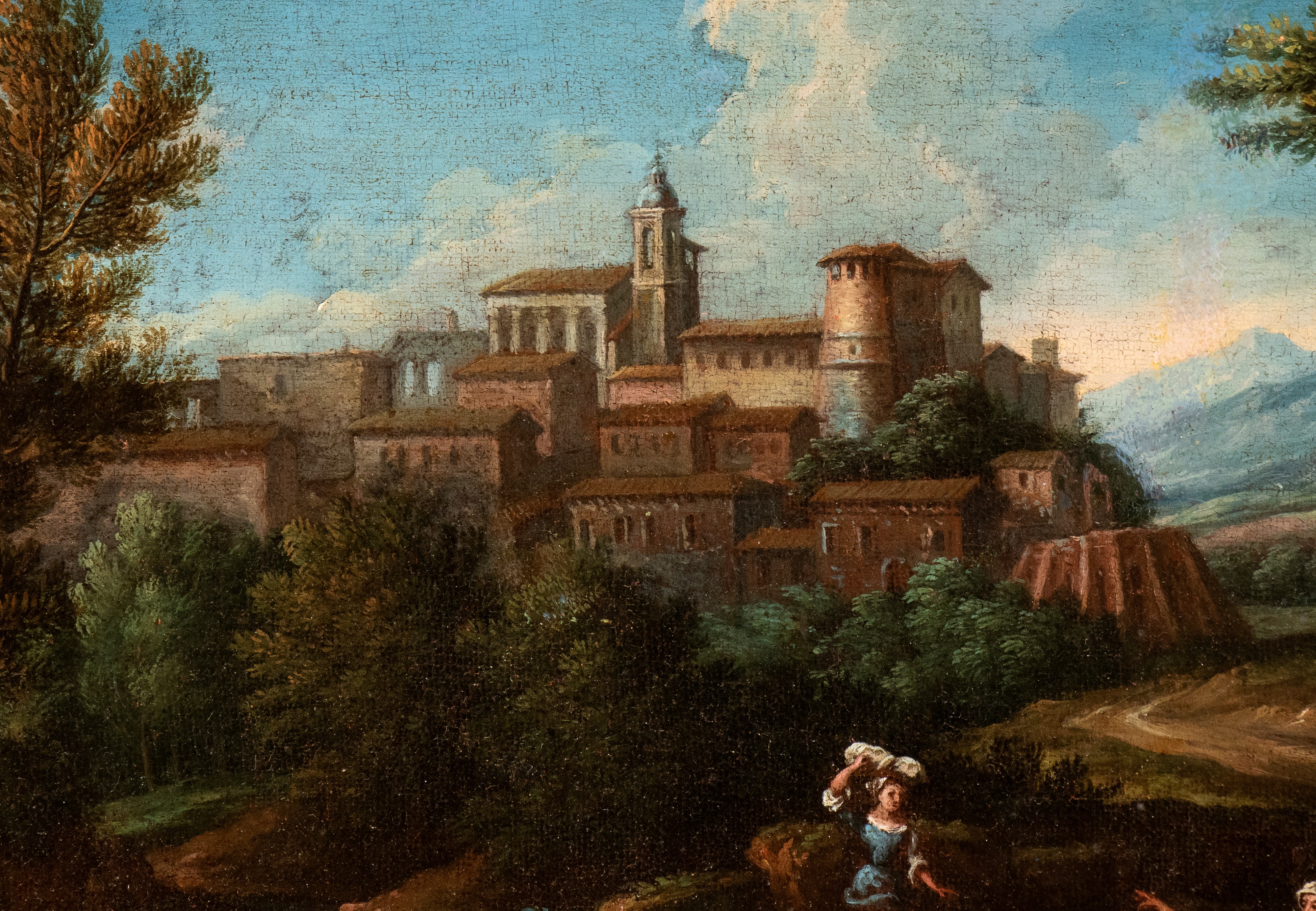 Paesaggio con figure e Grottaferrata sullo sfondo