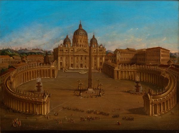 Joseph Bolzern - Piazza San Pietro with the Basilica 