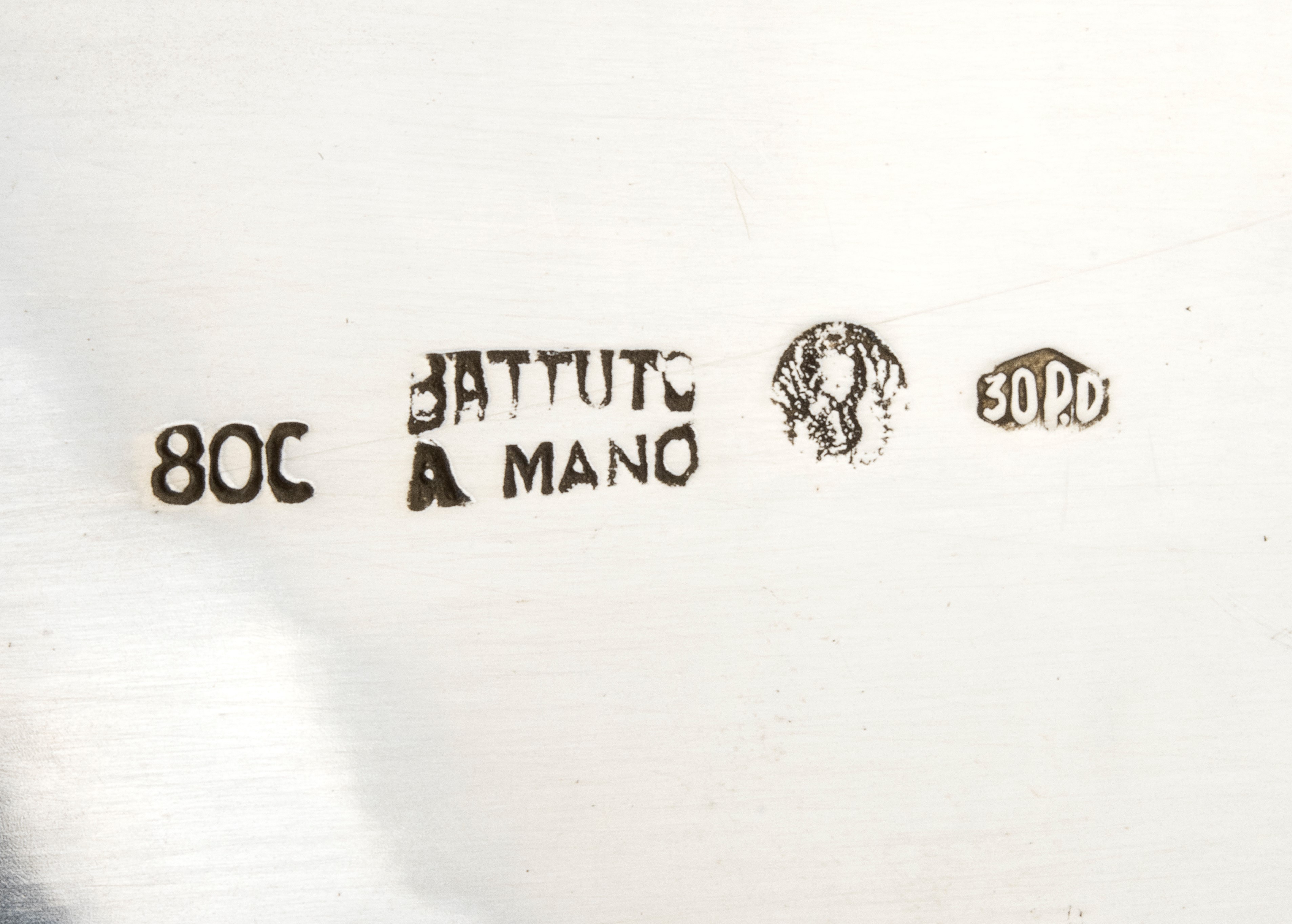 F.lli Zaramella (Bruno e Cesare), Coppia di vasche italiane in argento 800/1000