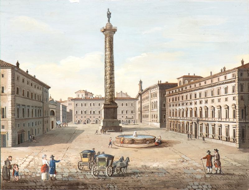 Piazza Colonna a Roma