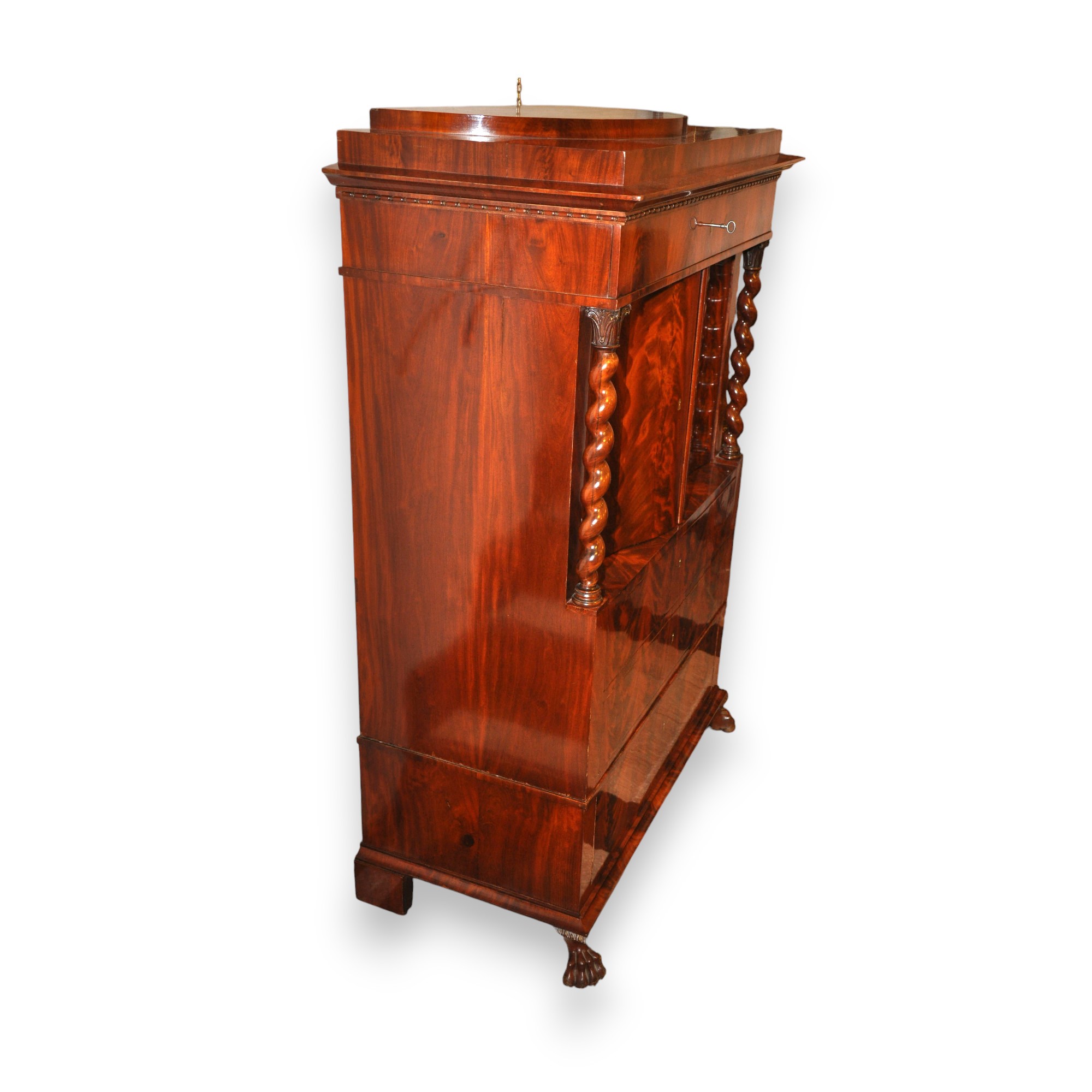 Mobile Bar Biedermeier Tedesco in Mogano