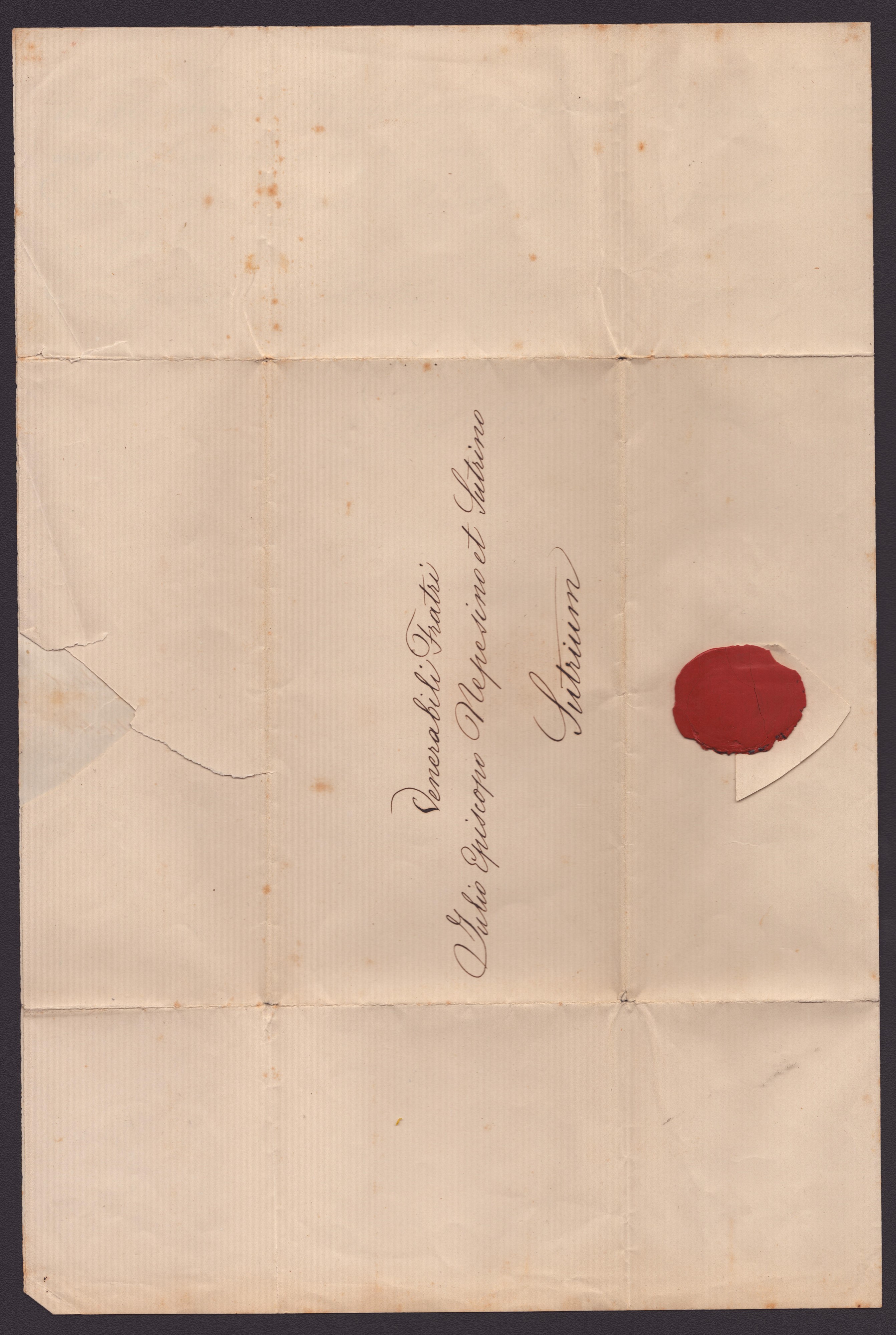 Papa PIO IX , lettera autografa (Giovanni Mastai-Ferretti; Senigallia, 13 maggio 1792 – Roma, 7 f...