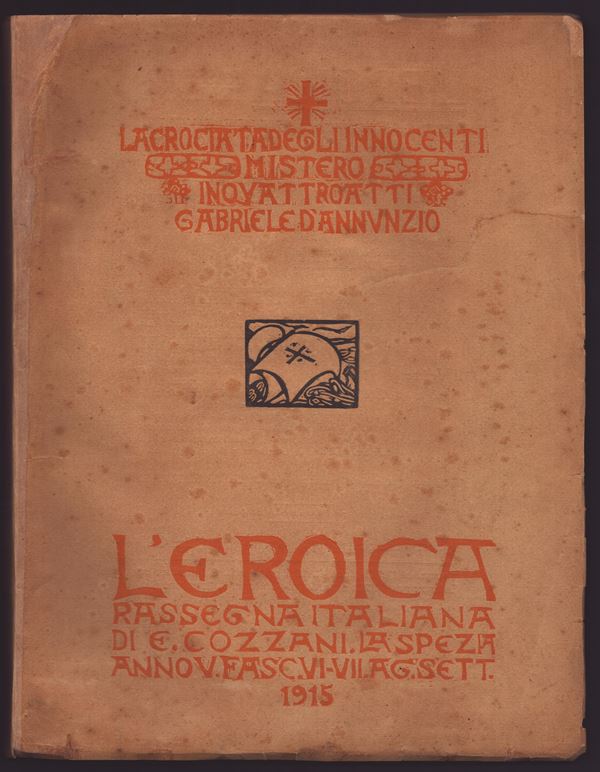 D'Annunzio, Gabriele - dedica e firma su libro