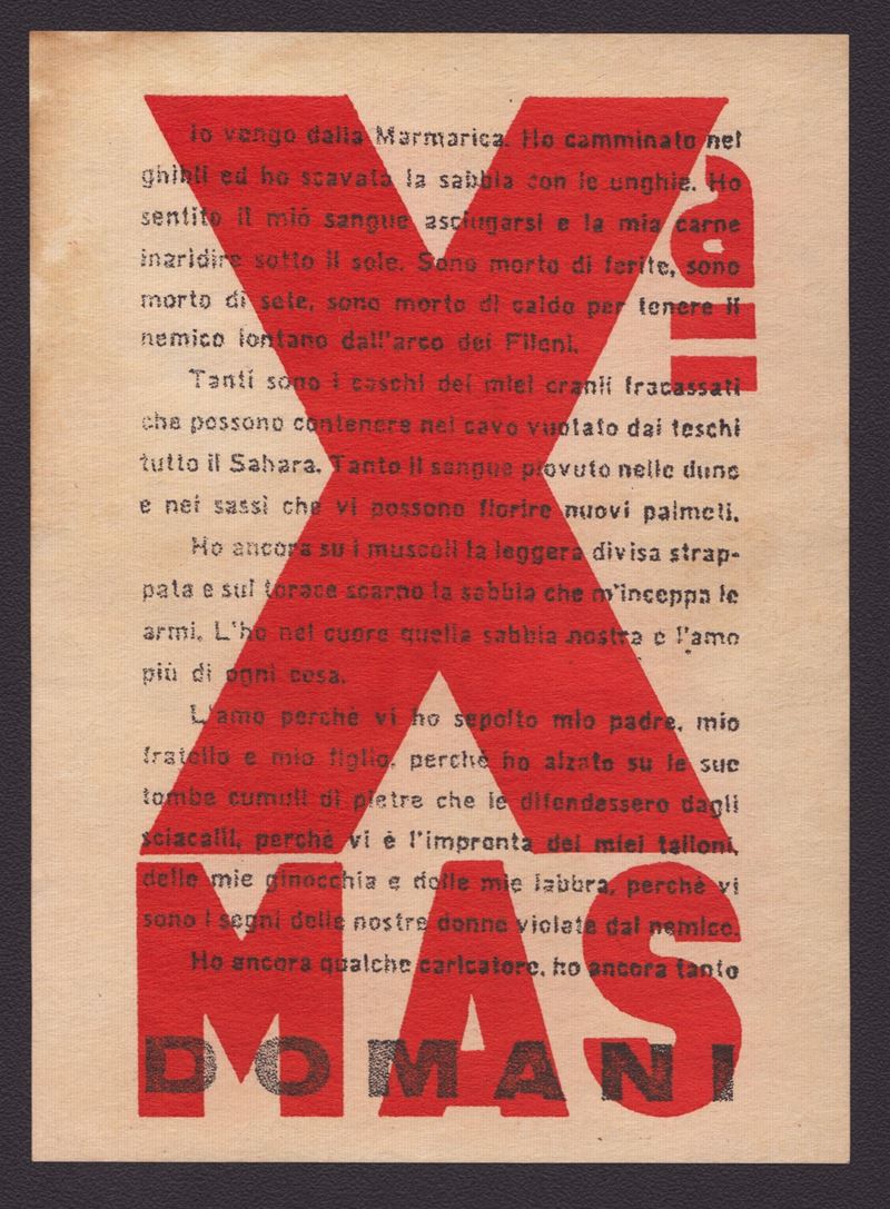 X° Mas Volantino Propaganda Arruolamento