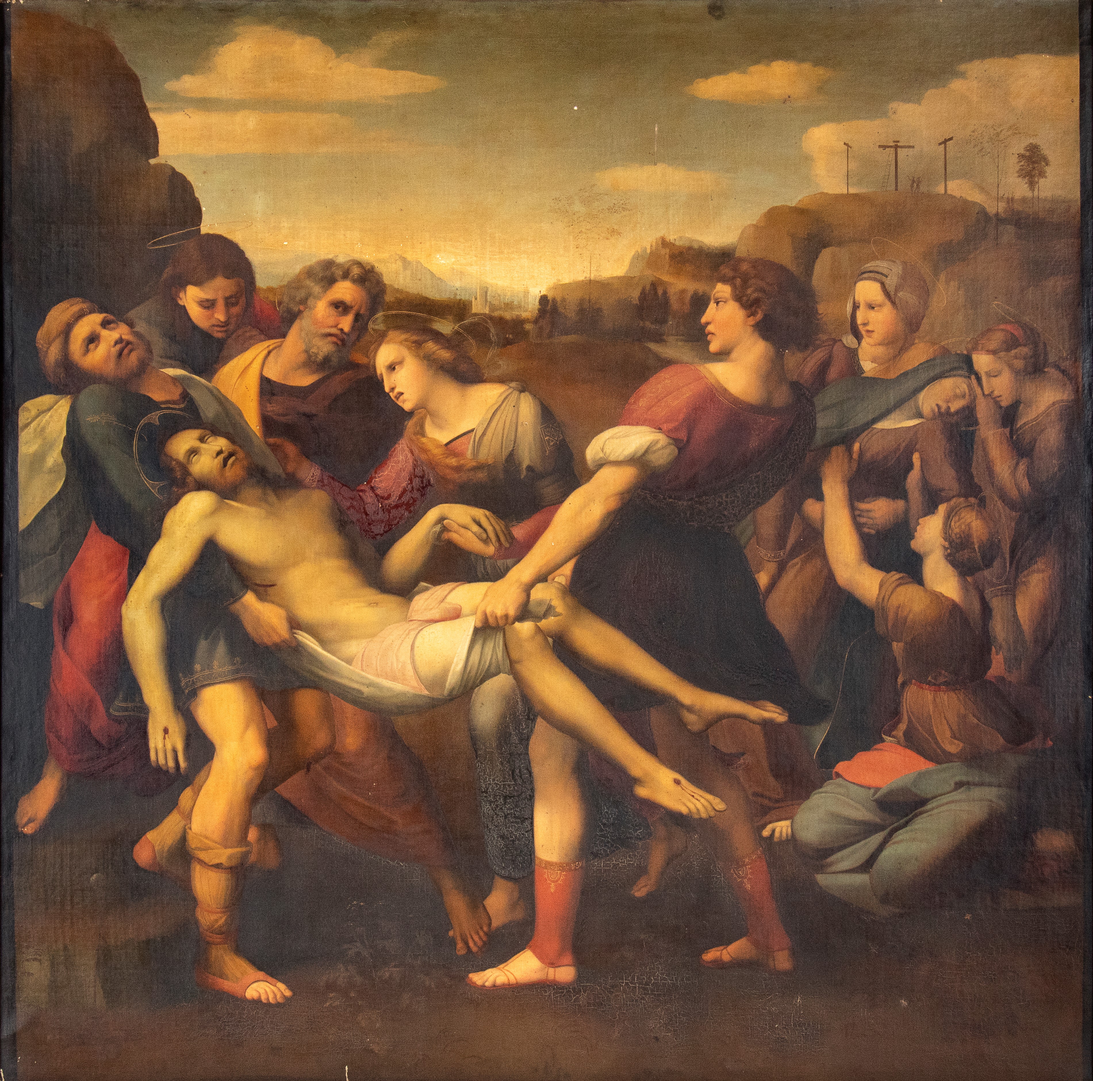 Raffaello Sanzio - Deposizione, olio su tela