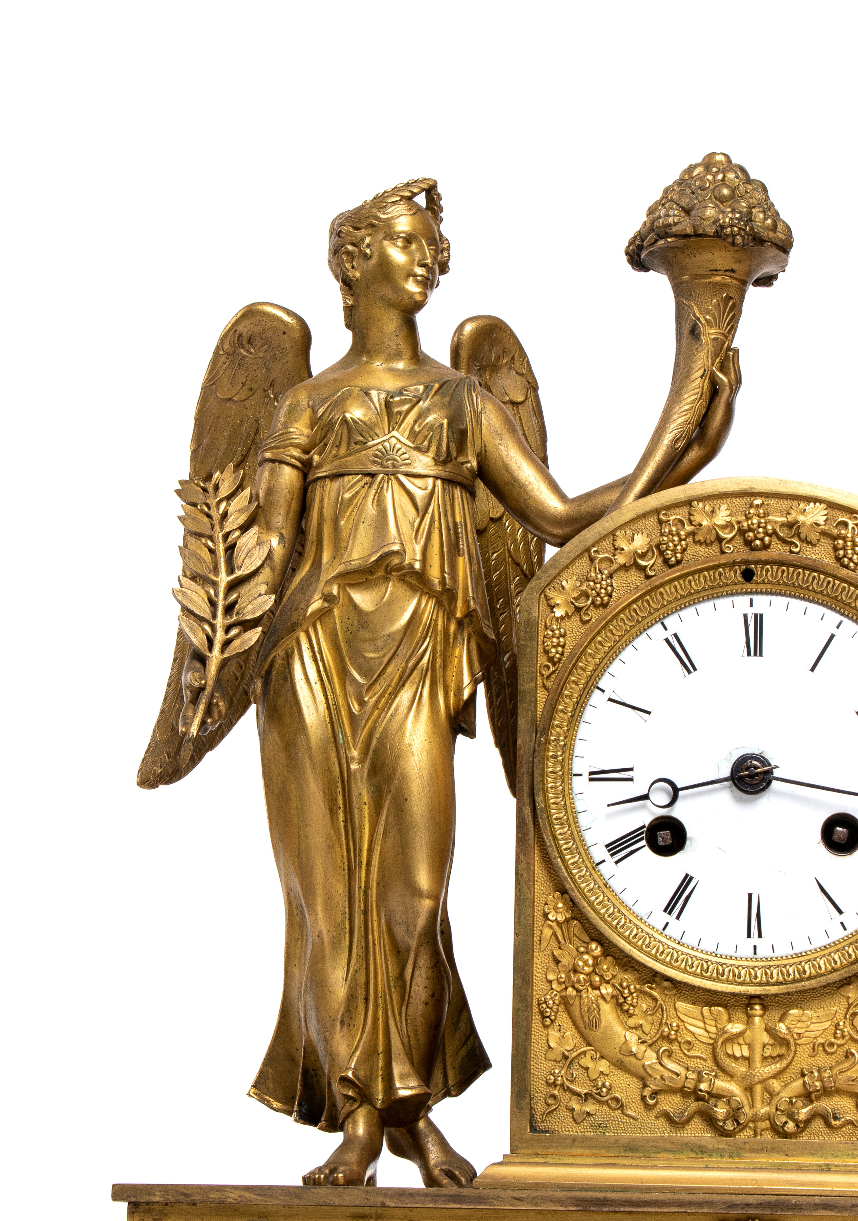 Orologio da Appoggio Impero Francese in Bronzo Dorato