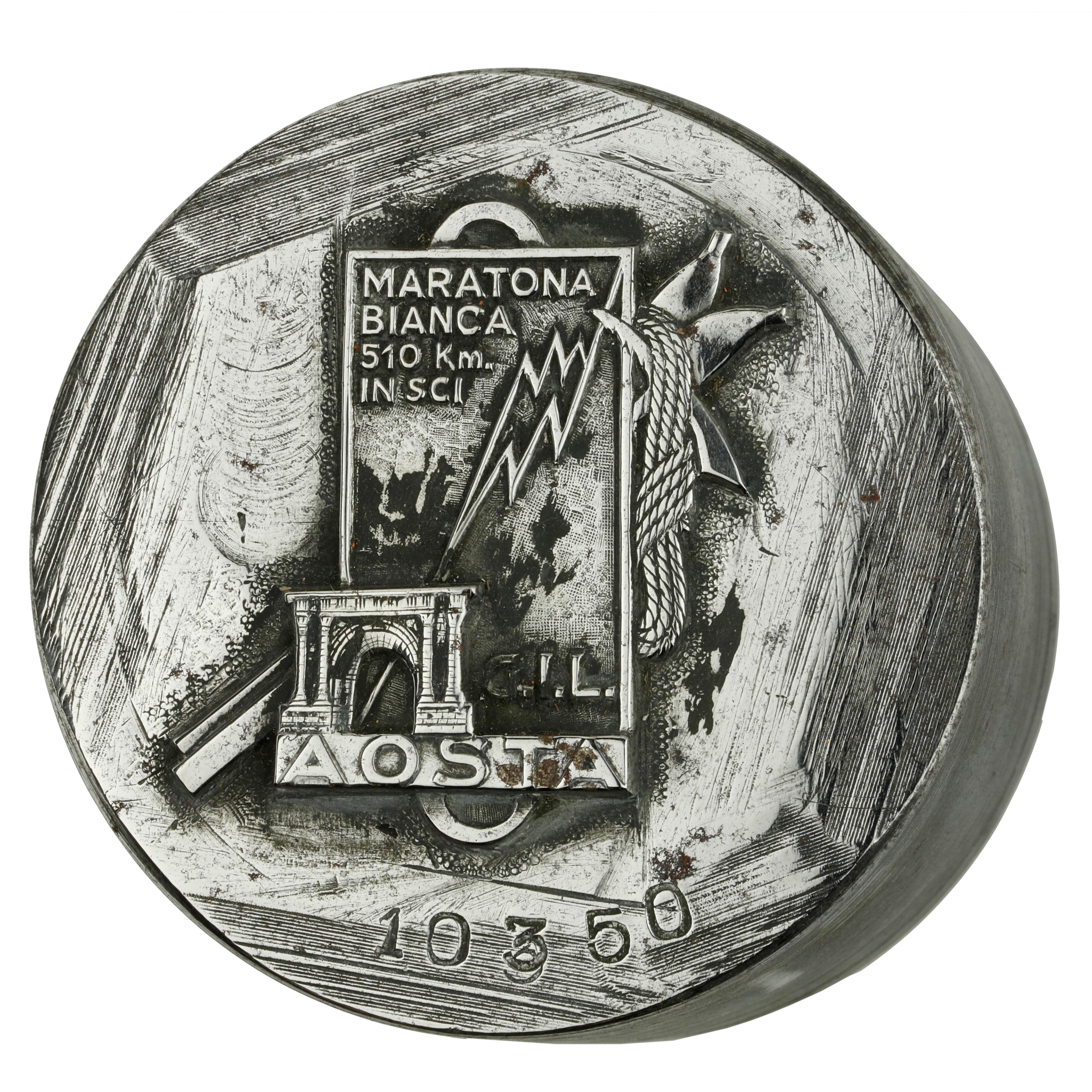 P Maratona Bianca 510 Km In Sci G.I.L. Aosta 61 x 51 mm