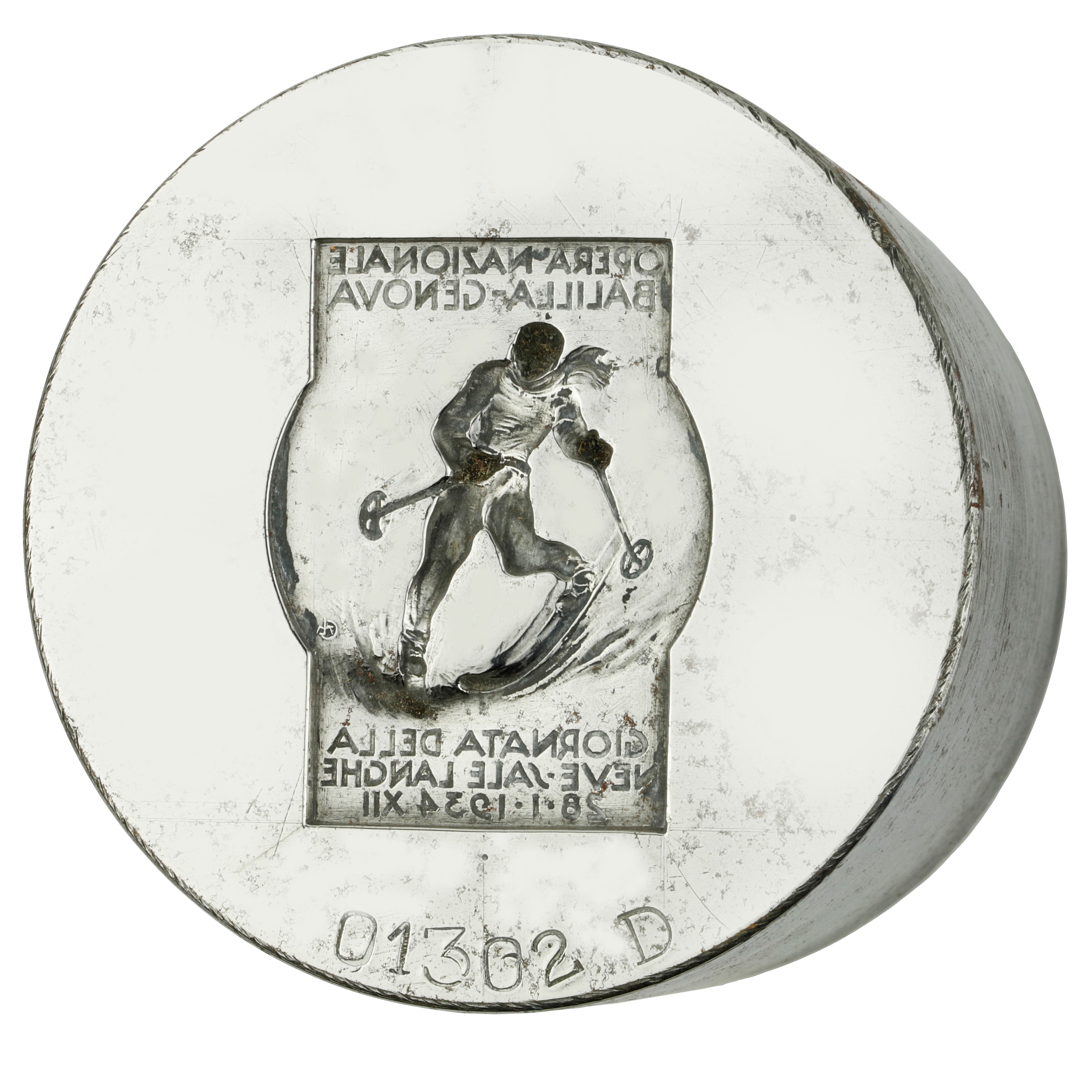 N Opera Nazionale Balilla Genova Giornata della Neve Sale Langhe 28-1-1934 XII 58 X 45 MM