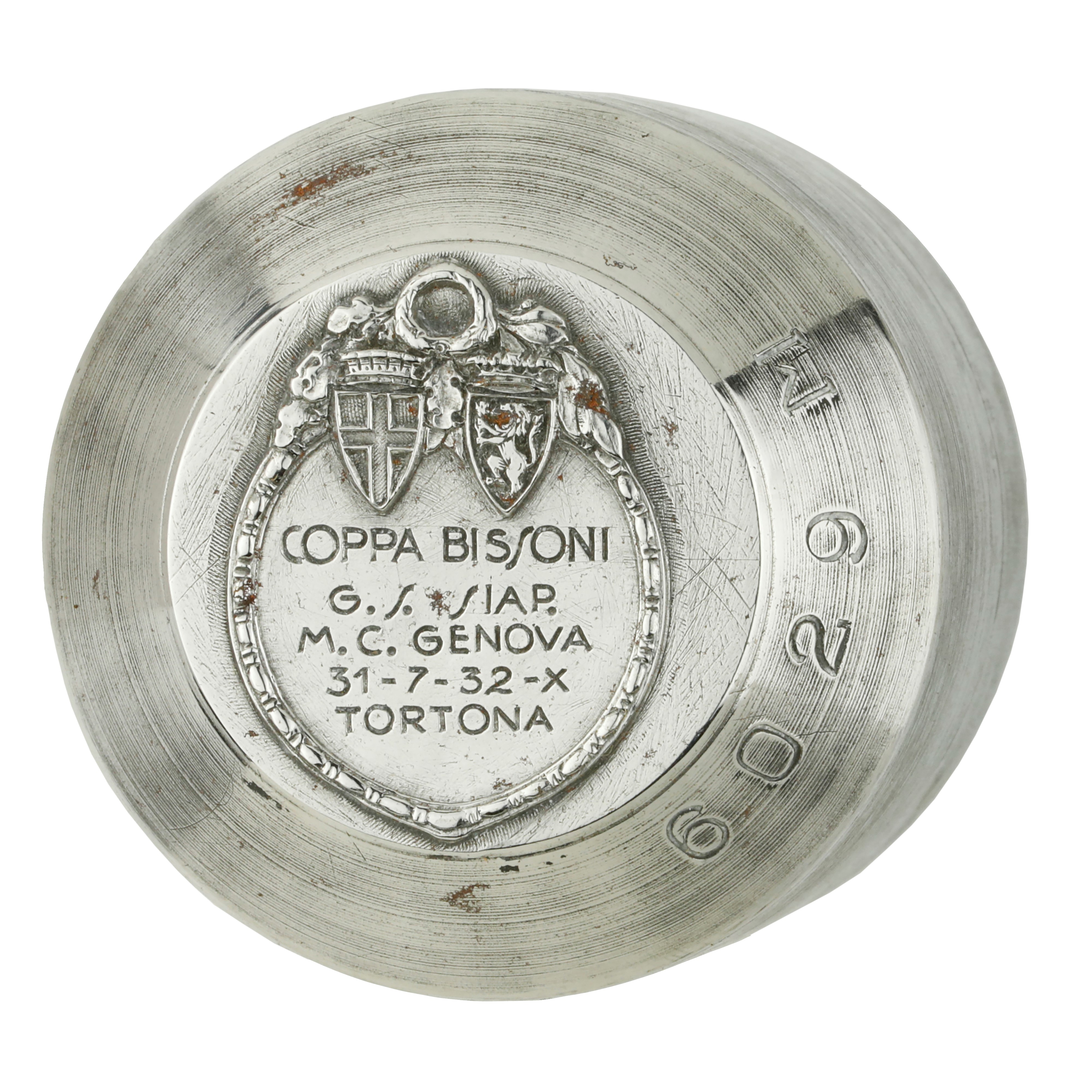 P Coppa Bissoni G. s.siap.M.C. Genova 31-7-1932-X Tortona 42 X 41 MM