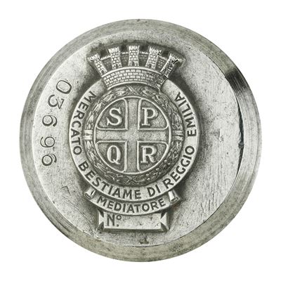 P Sp Q R Mercato Bestiame di Reggio Emilia Mediatoren 52 X 42 MM