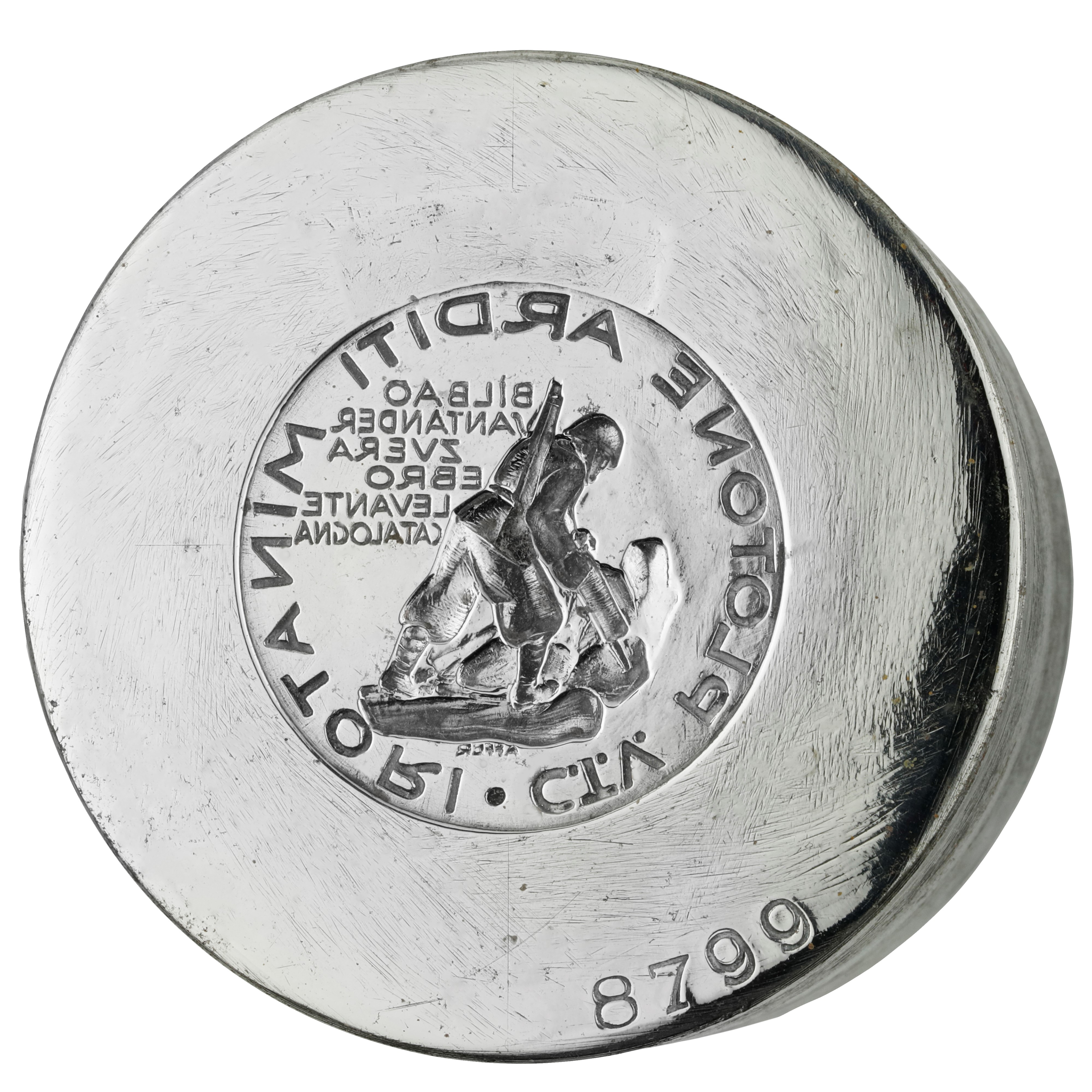 N Plotone Arditi Minatori C.t.V.bilbao Santander Zuera Ebro Levante Catalogna. 62 X 50 MM