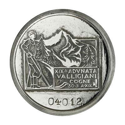 P Xixa Adunata Valligiani Cogne 30-3-a. XIX 50 X 47 MM