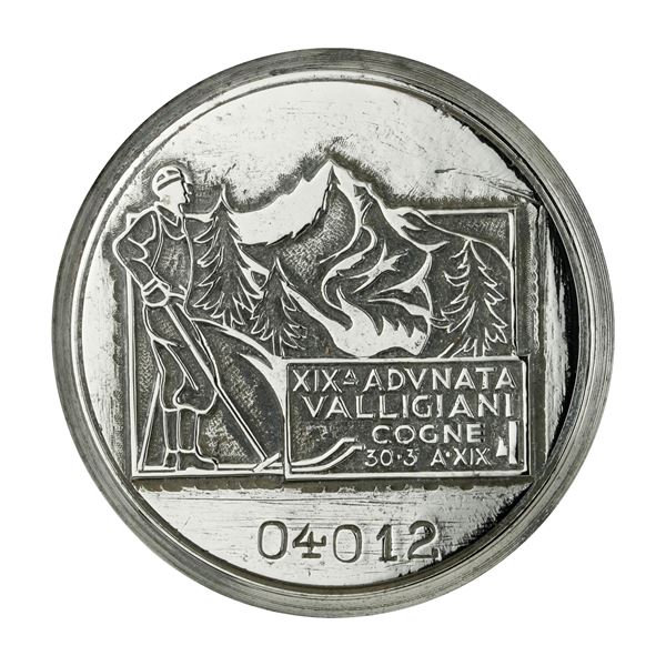 P Xixa Adunata Valligiani Cogne 30-3-A. XIX 50 x 47 mm