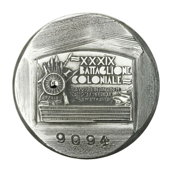 P XXXIX Battaglione Coloniale "Tua Virtute In Sanguinem Praecipitas Imperique.................46 x 40 mm