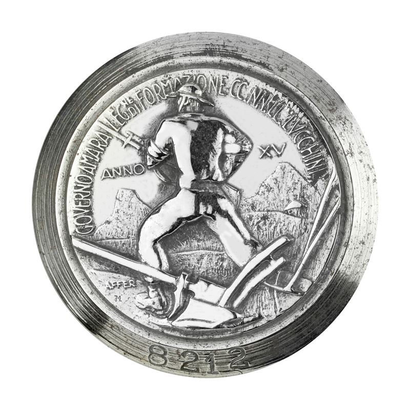 P Governo Amara Leg.ne di Formazione CC.nn. il "i Vecchini" Anno XV Affer 46 X 40 MM