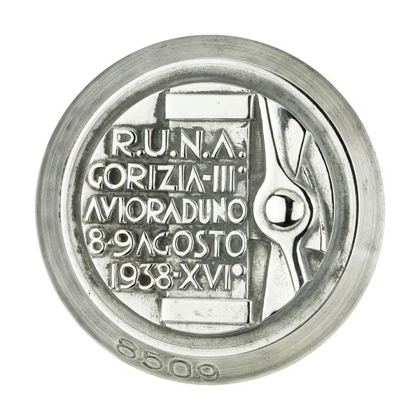 P R.U.N.A. Gorizia Iii° Avioraduno 8-9-Agosto 1938 XVI 41 x 37 mm