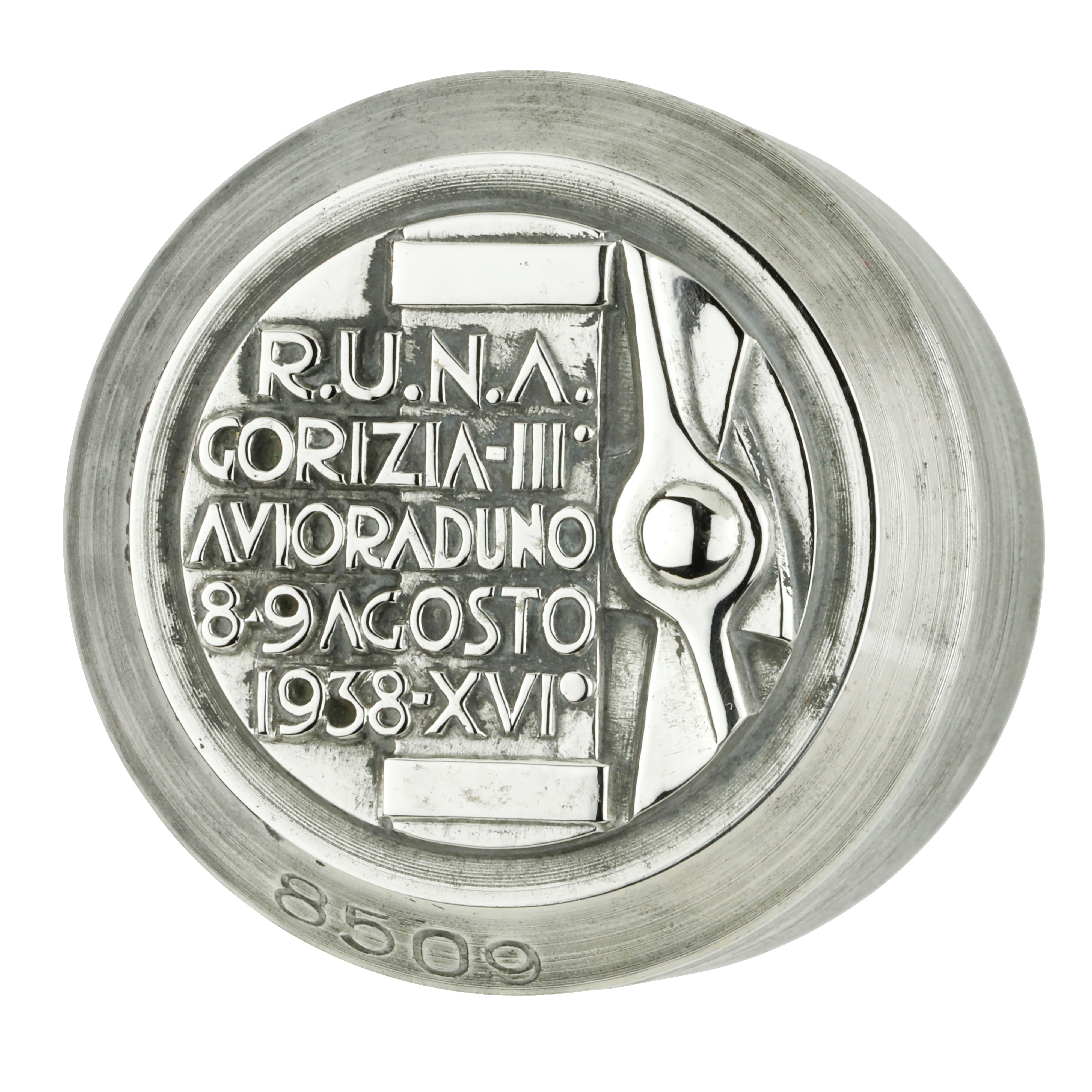 P R.u.n.a. Gorizia III° Avioraduno 8-9-agosto 1938 XVI 41 X 37 MM