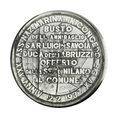 P Ass Naz Marinai in Congedo XXV Anniv 12-2-1937 XV e F Busto Dell'ammiraglio Sar Luigi di Savoia...