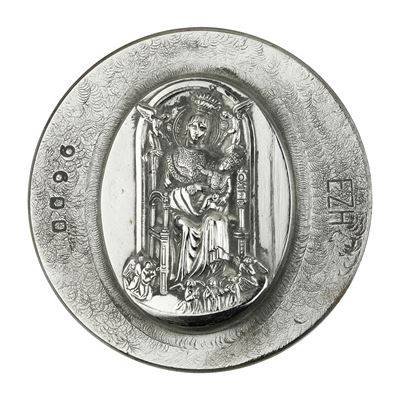 P Madonna in Trono con Bimbo 58 X 37 MM