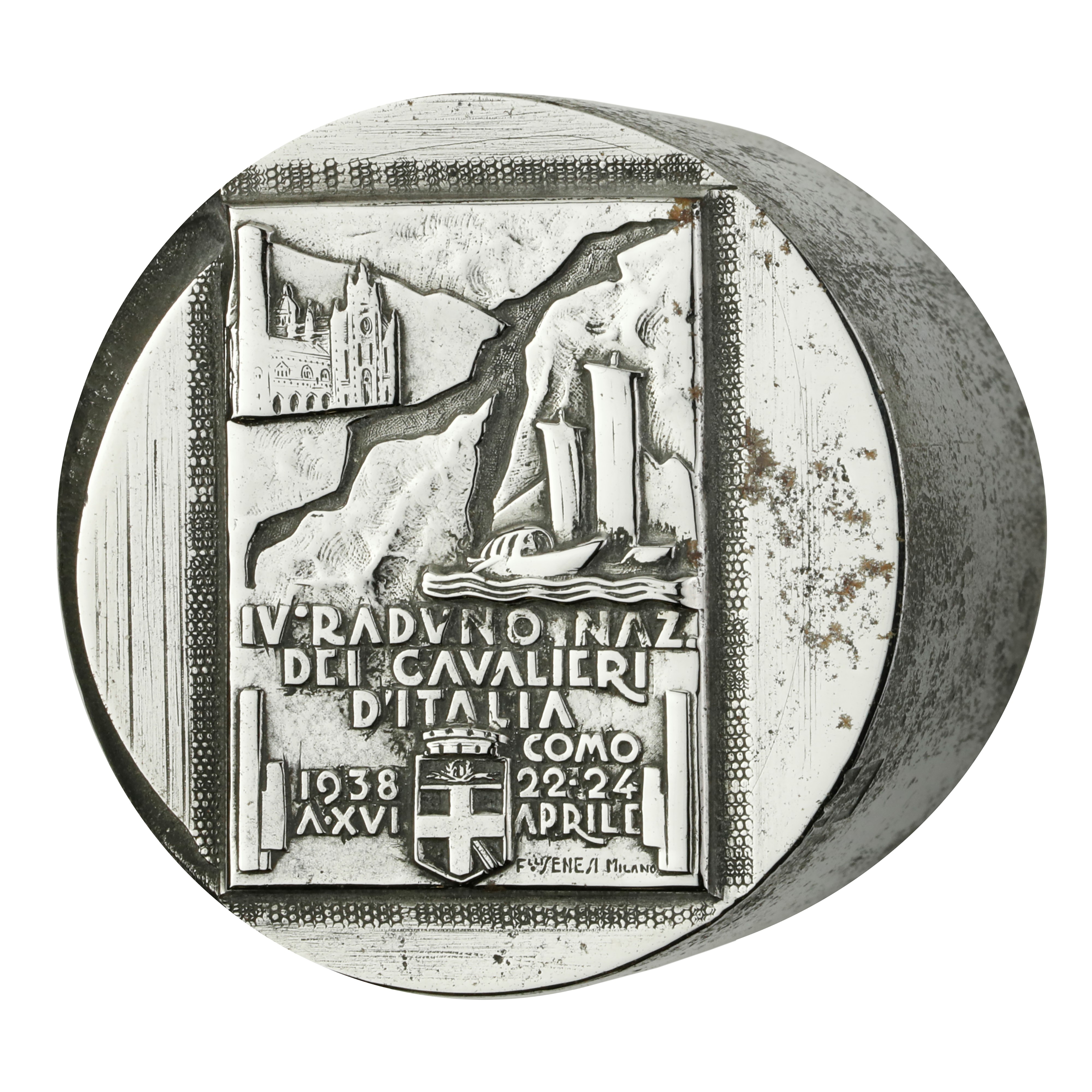 P IV Raduno dei Cavalieri del Lavoro Como 22-24 Aprile 1938 a XVI Senesi Milano 43 X 37 MM